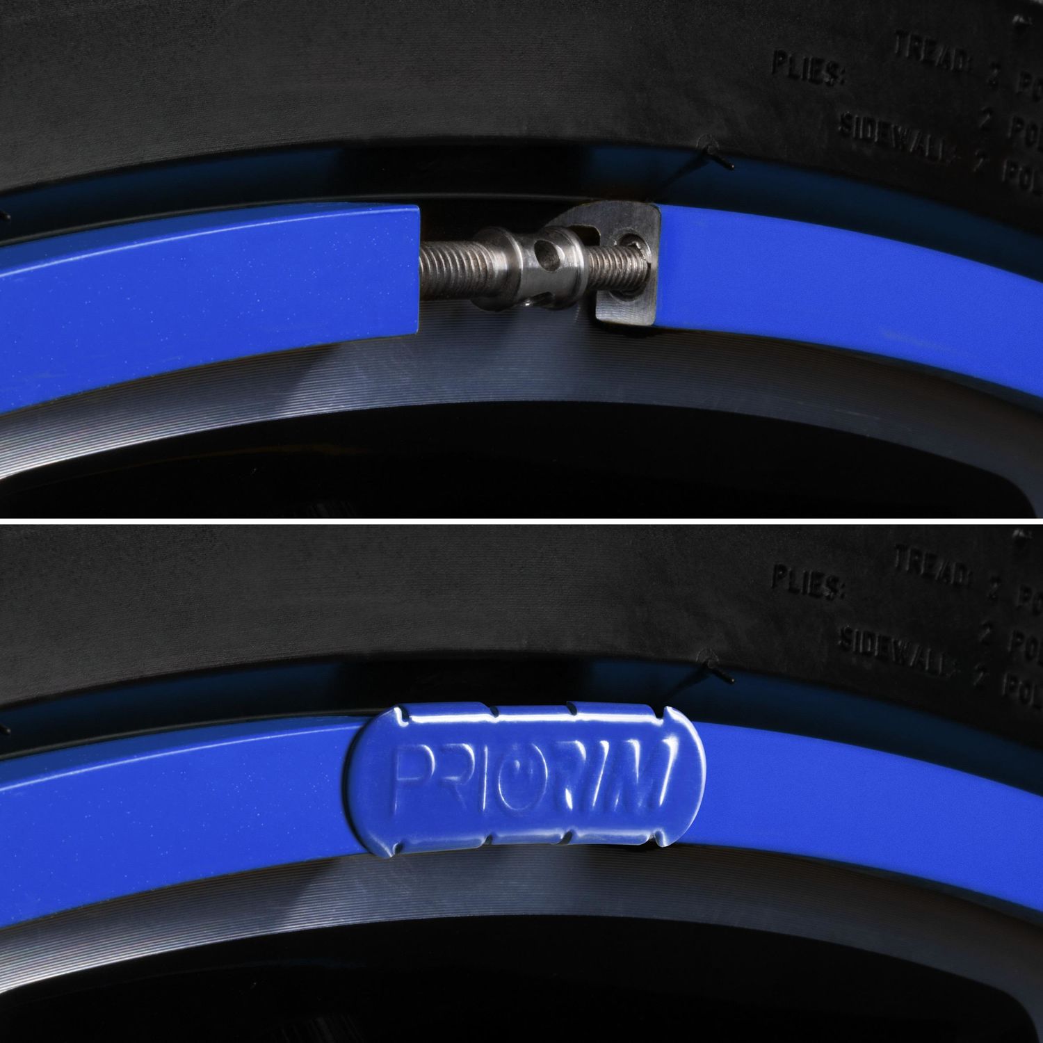 PrioRim 19in Blue Wheel Rim Guard Set