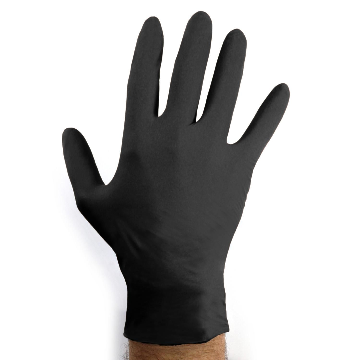 Black Nitrile Disposable Gloves, X-Large, 100 Count