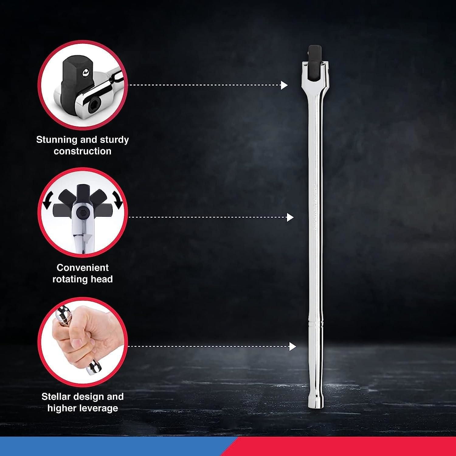 Amtech 380mm (15″) 3/8″ Flexi Knuckle Bar - T.O.Y. Trading (Tool - Foto 10