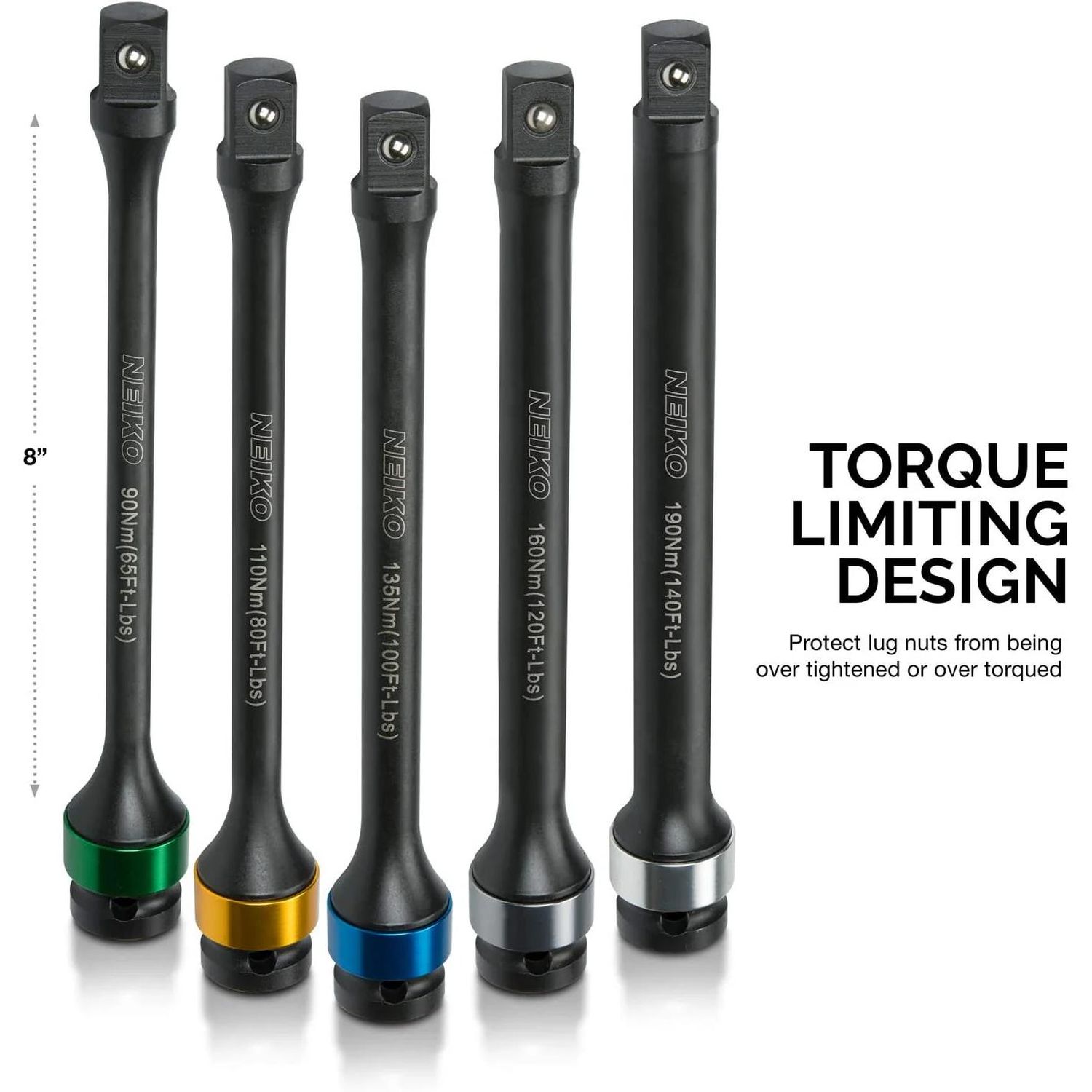 NEIKO 1/2in Drive 65 to 150ft lbs Torque Limiting Extension Bar