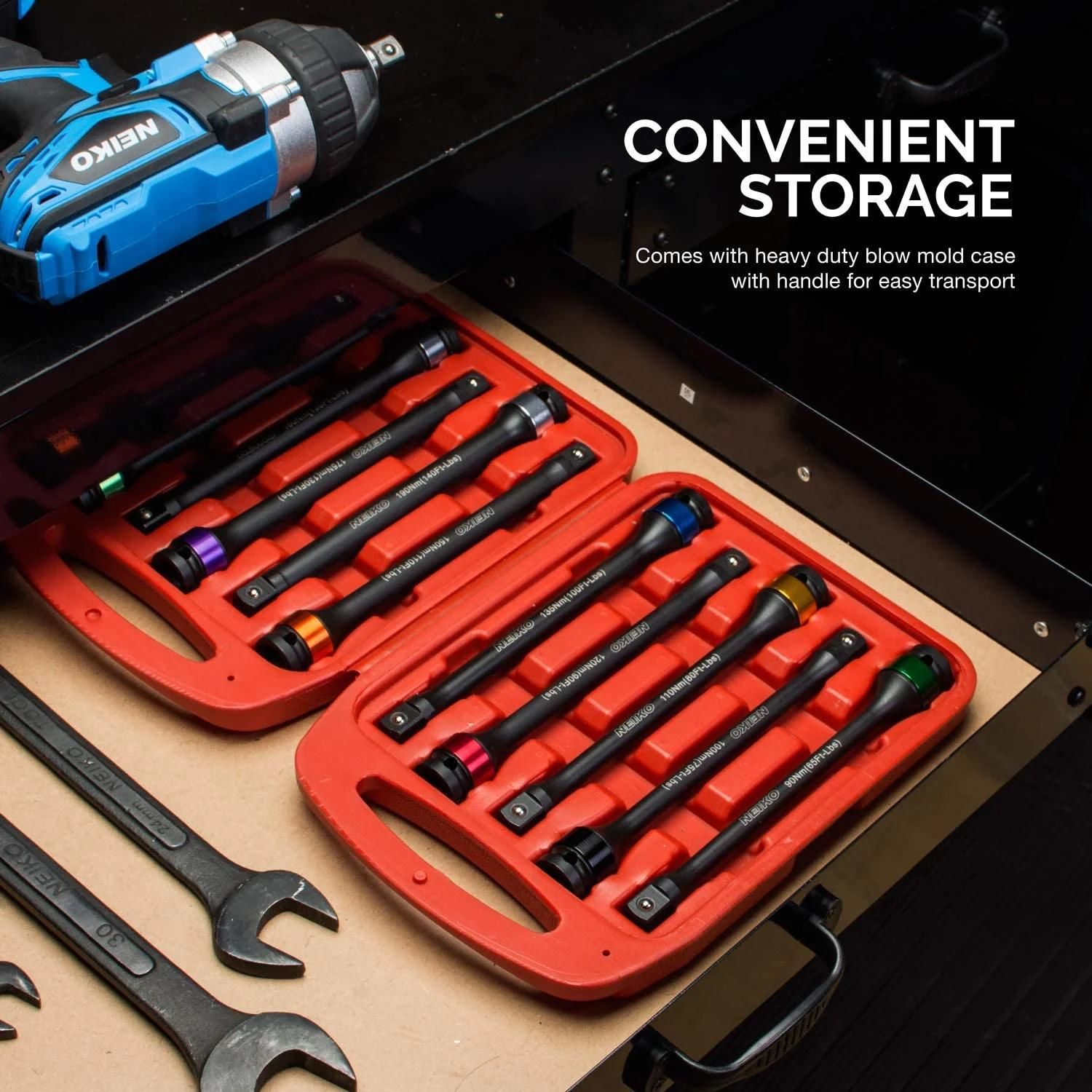 NEIKO 1/2in Drive 65 to 150ft lbs Torque Limiting Extension Bar