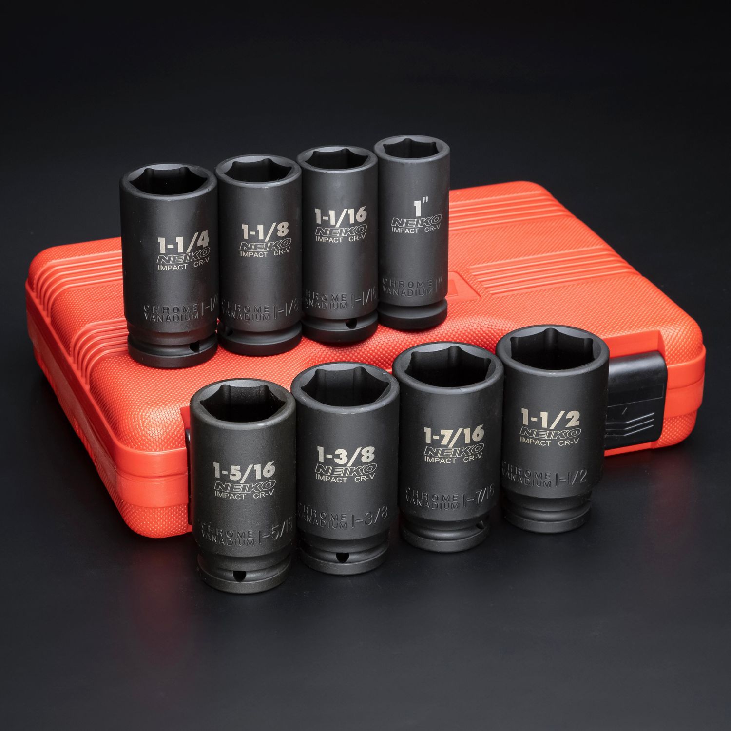 NEIKO 3/4in Drive SAE Deep Impact Socket Set 8 Piece