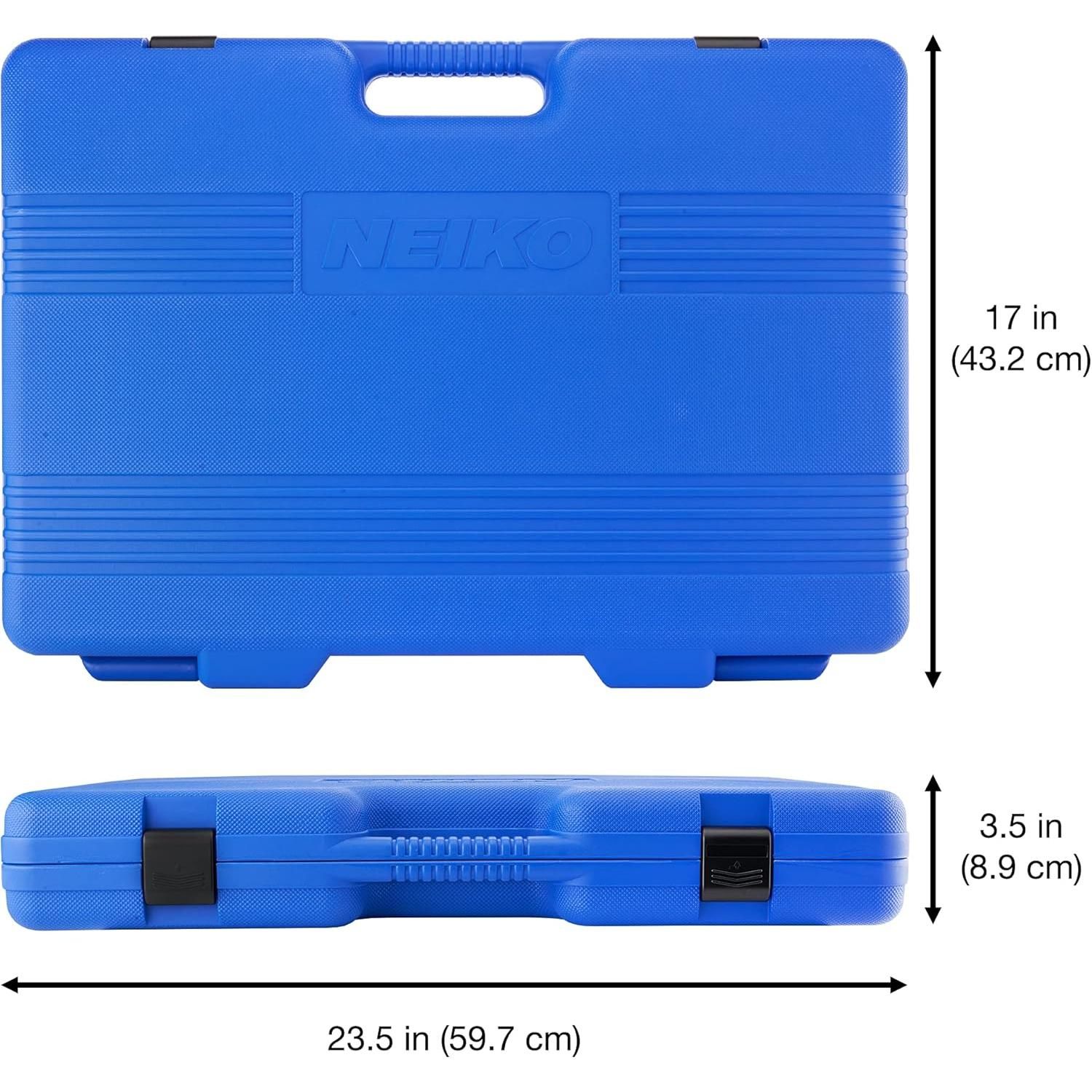 NEIKO 3/8in Drive Mechanic Ratchet and Socket Set 76 Piece