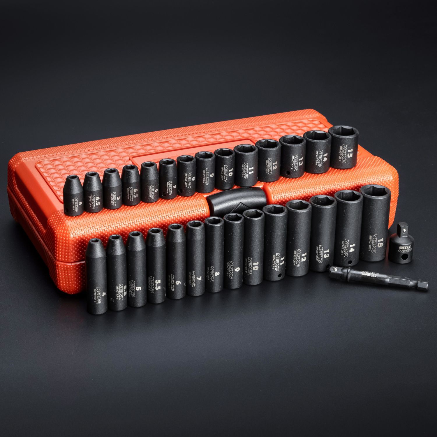 NEIKO 1/4in Drive Metric Deep and Shallow Impact Socket Set