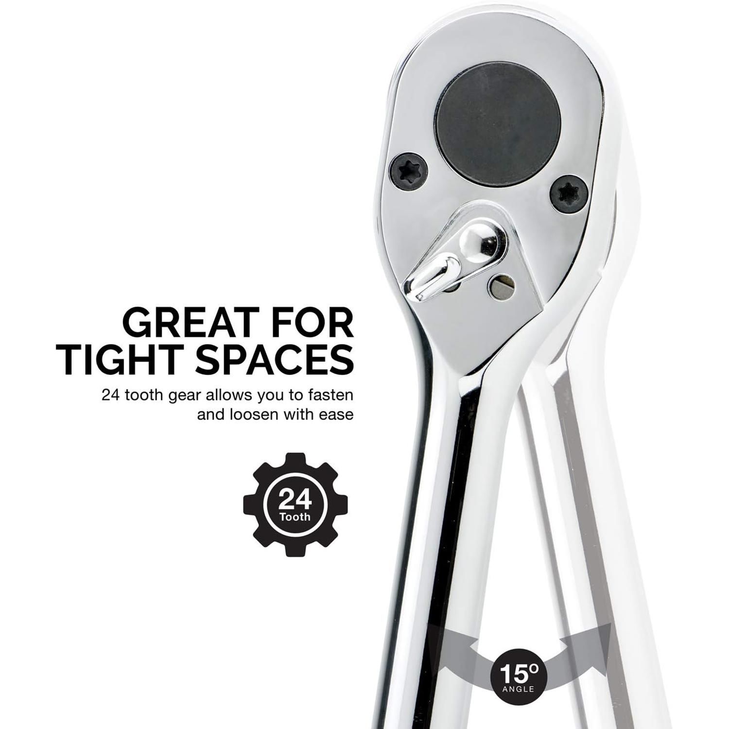 sunao　③ ⑥ NEIKO 3/4in Drive 24 Tooth Extendable Ratchet