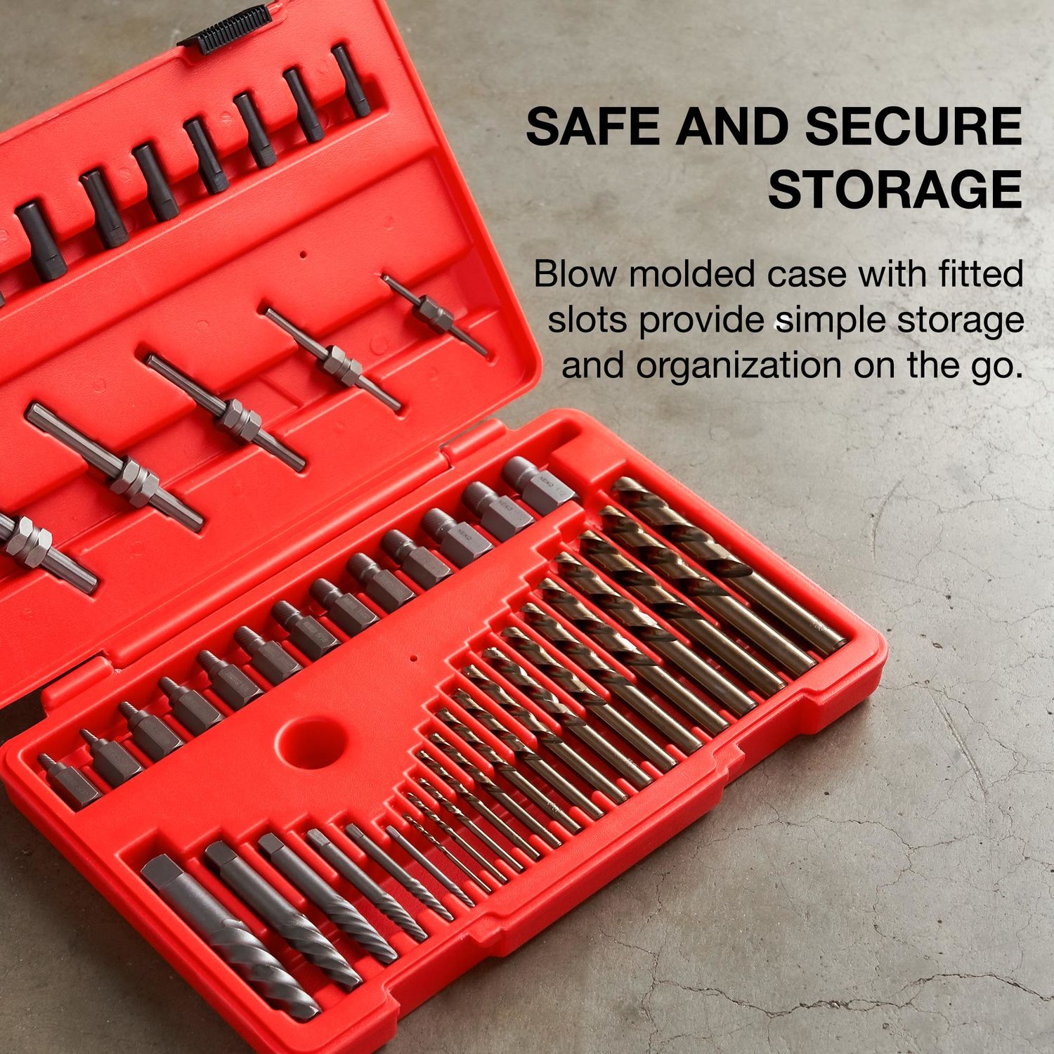 NEIKO Multispline Screw Extractor and Broken Bolt Remover Set 55 Piece