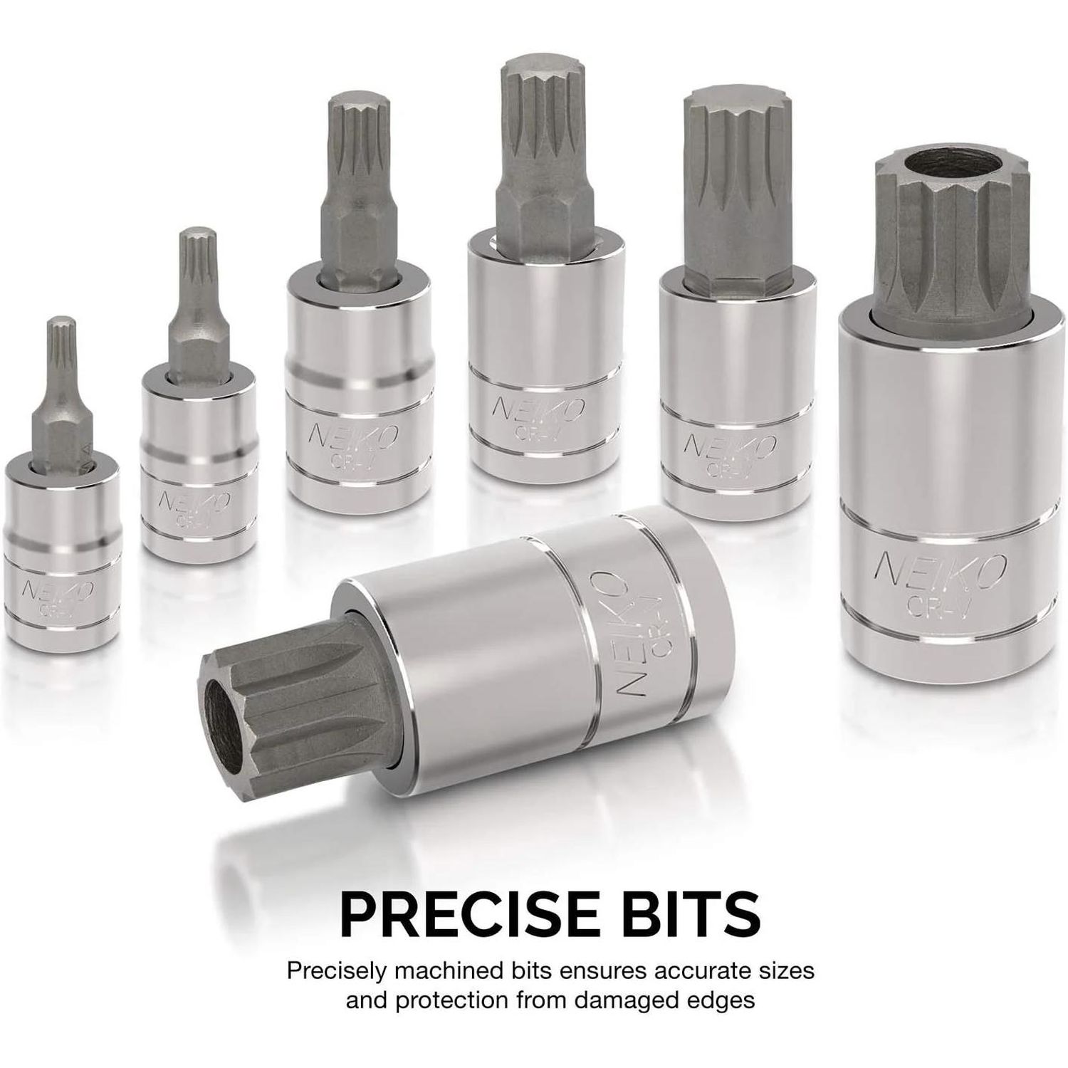 NEIKO XZN Metric Triple Square Spline Bit Socket Set 10 Piece NEIKO XZN Metric Triple Square Spline Bit Socket Set 10 Piece