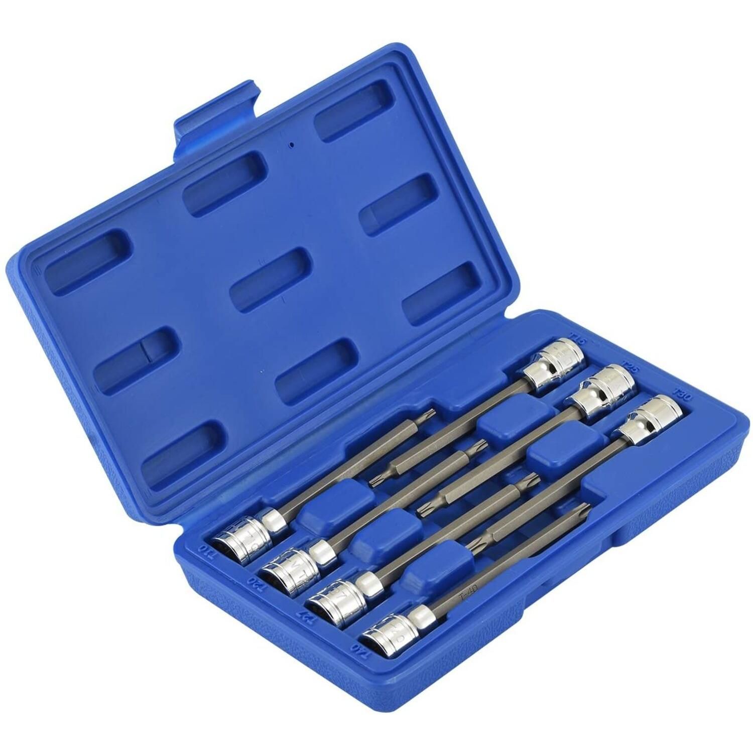 NEIKO 3/8in Drive Extra Long Torx Bit Socket Set 7 Piece
