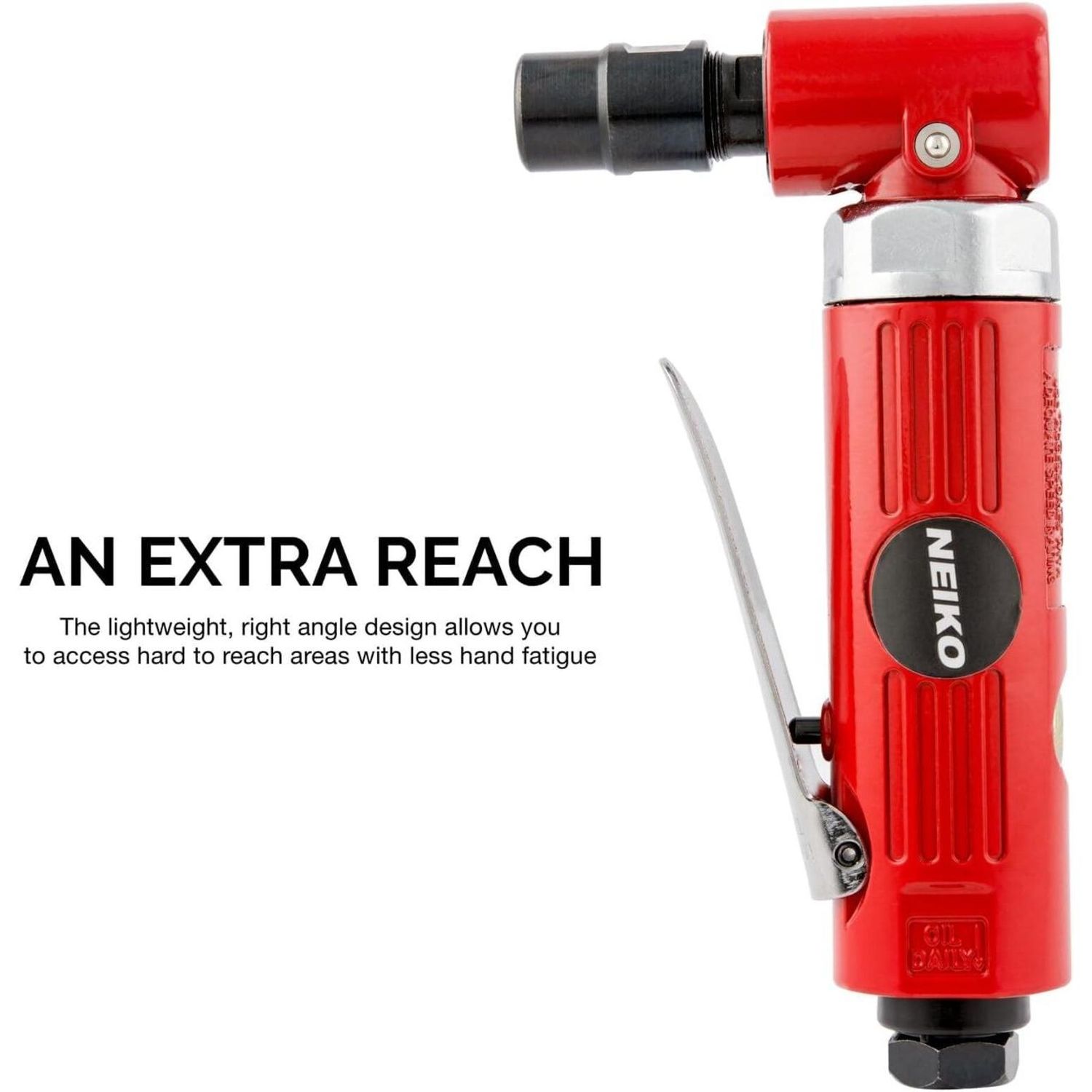 NEIKO 1/4in Air Right Angle Die Grinder, 20,000 RPM, 4 CFM Consumption ...