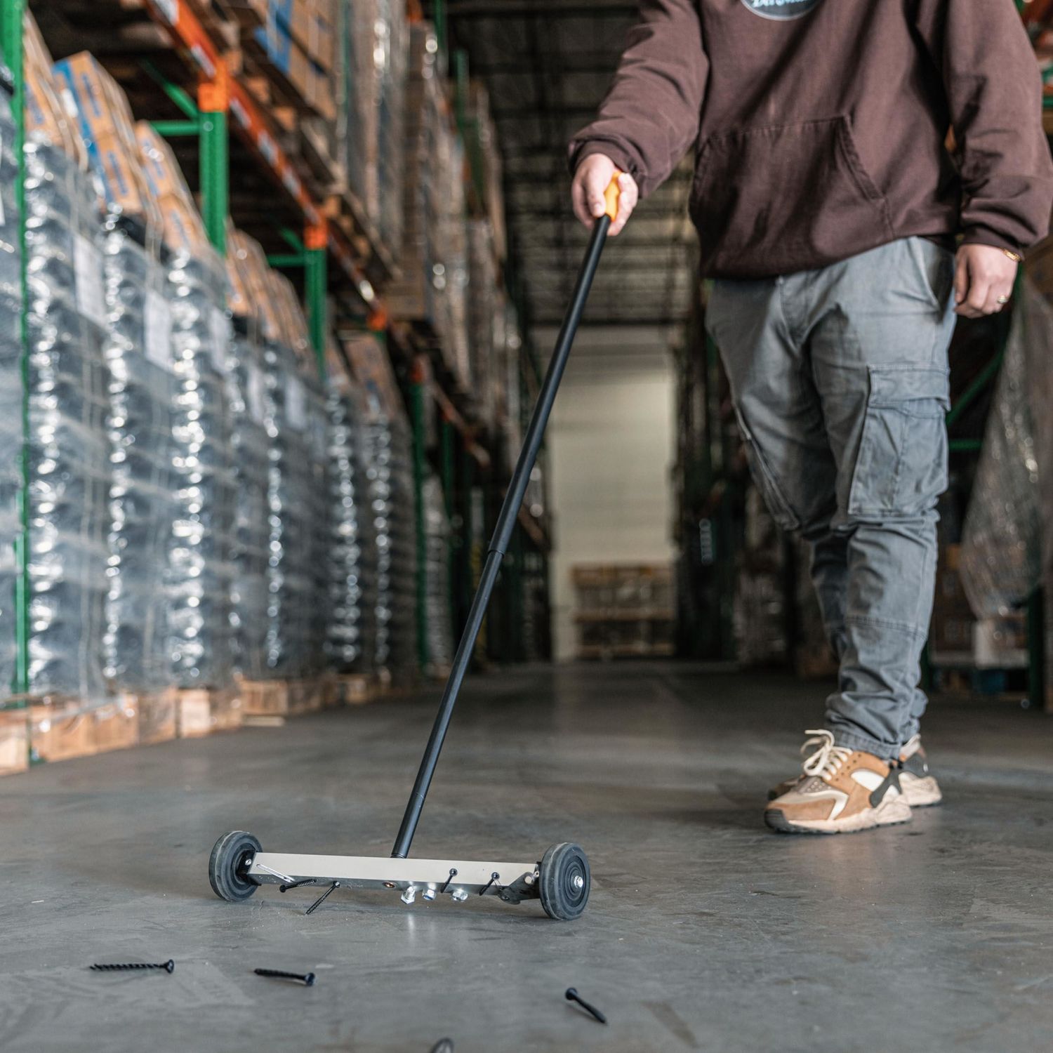 NEIKO 17in Mini Rolling Magnetic Sweeper