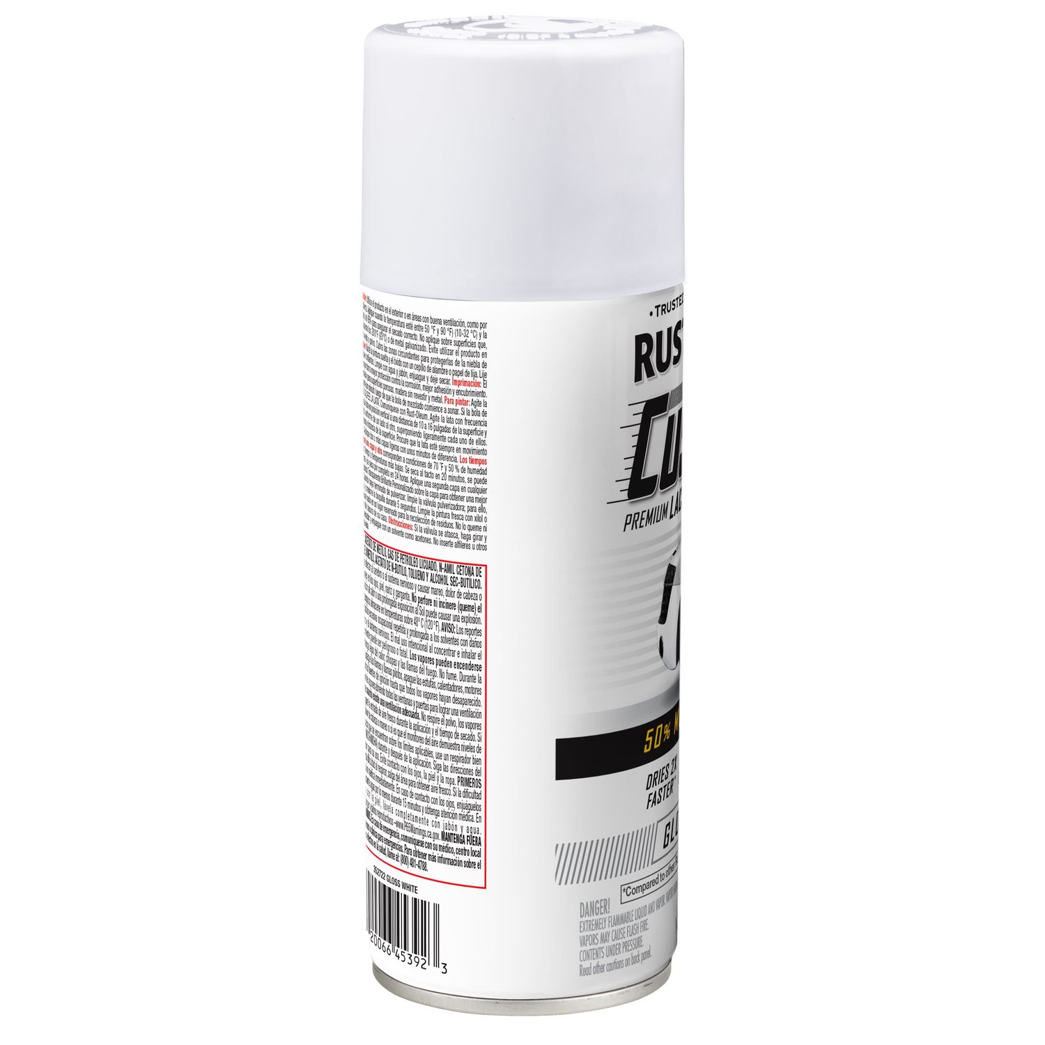 Rust-Oleum 352722 Automotive Custom Lacquer Spray Paint, 11 oz, Gloss White