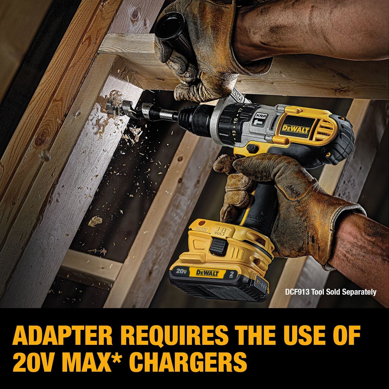 Dewalt 20 Volt MAX Battery Adapter Kit for 18 Volt Tools