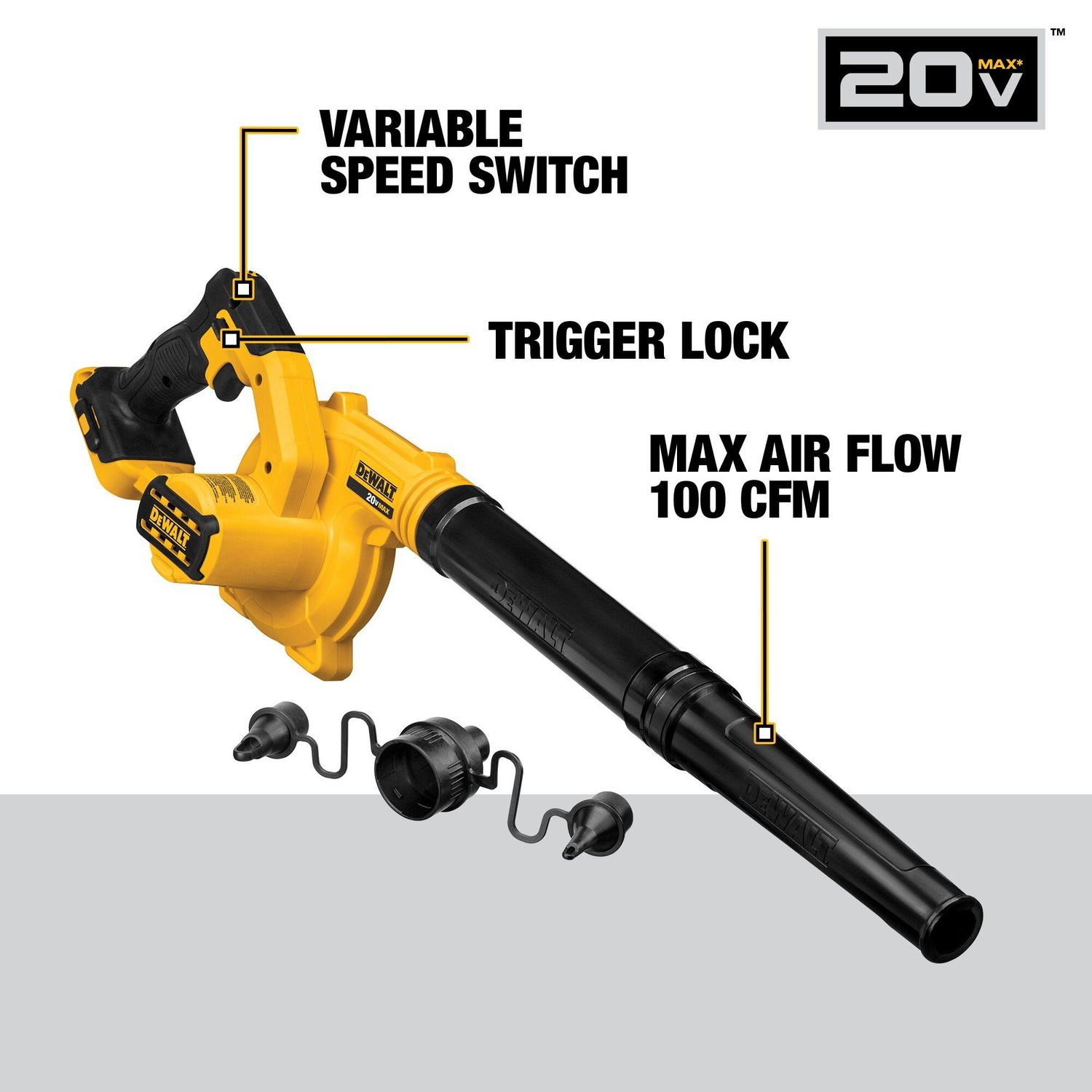 Sally 静床20SW Dewalt 20 Volt Max Compact Jobsite Blower Kit