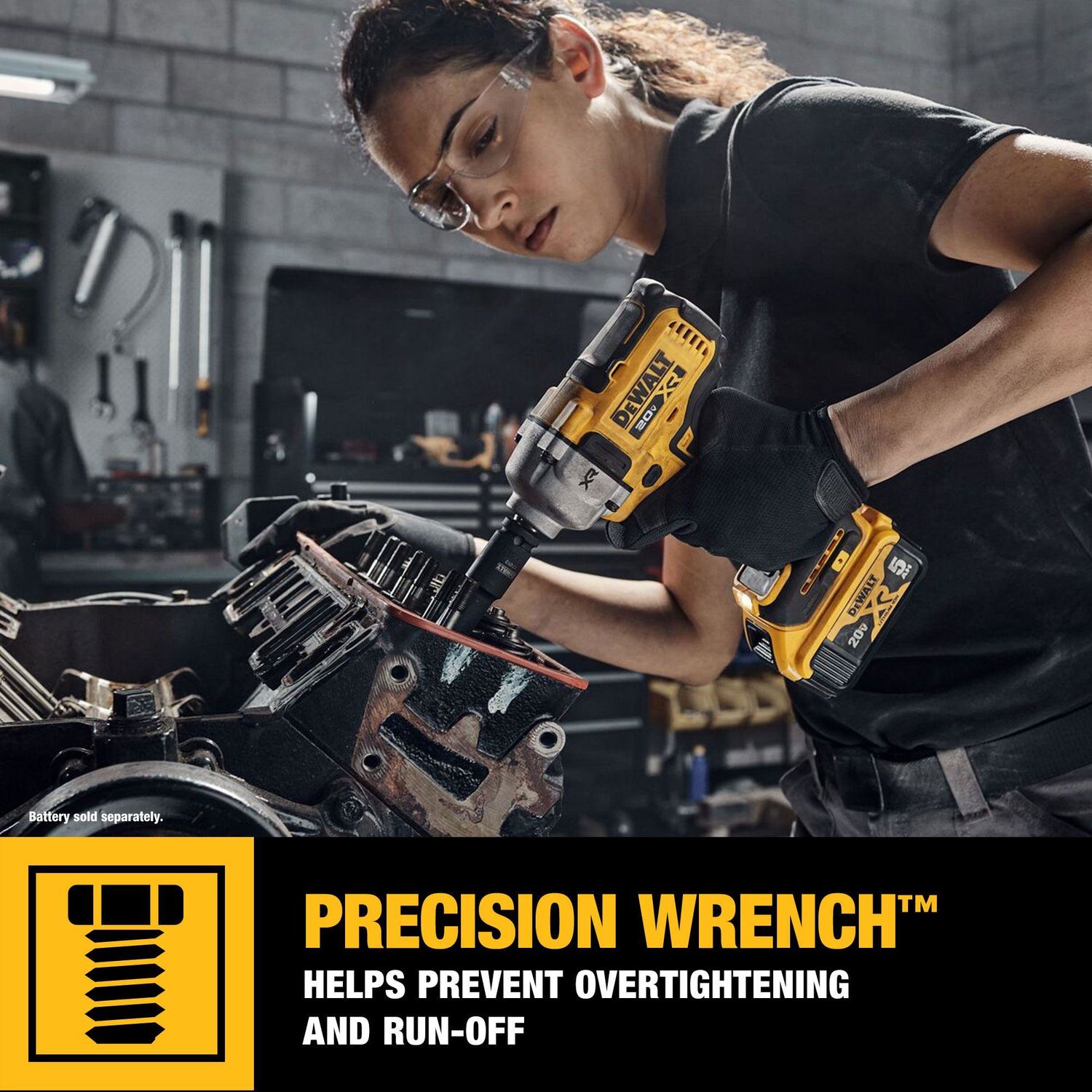 Dewalt 1/2in 20 Volt MAX Mid Range Impact Wrench with Hog Ring Kit