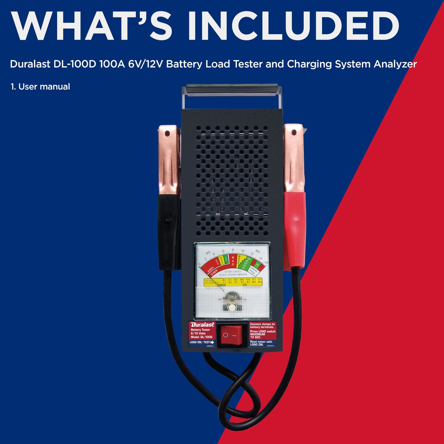 Duralast 6 Volt and 12 Volt Handheld Battery Tester