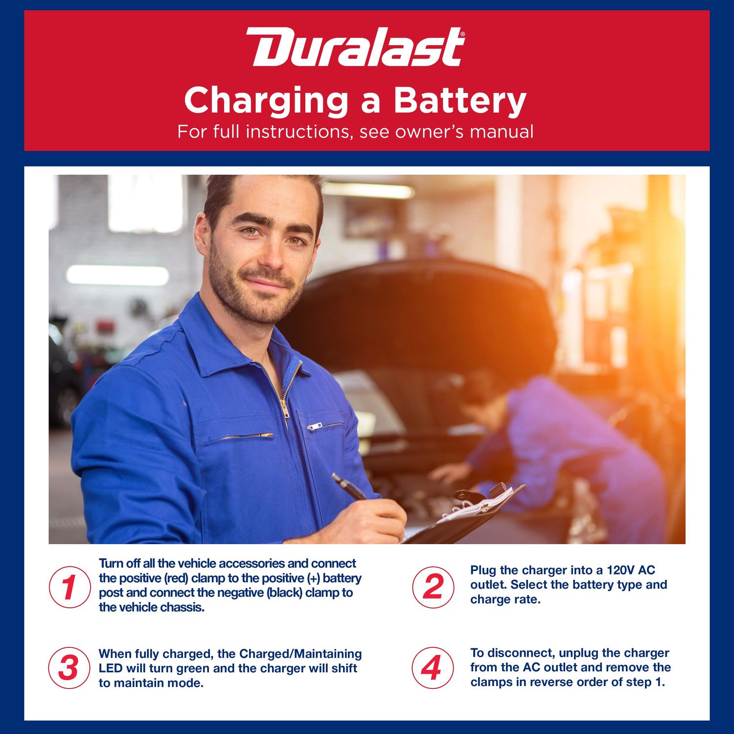 Duralast 15 Amp 6/12 Volt Marine Battery Charger DL15D