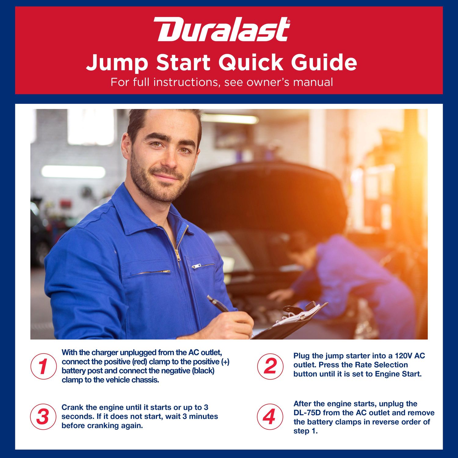 Duralast 75 Amp Battery Charger DL75D