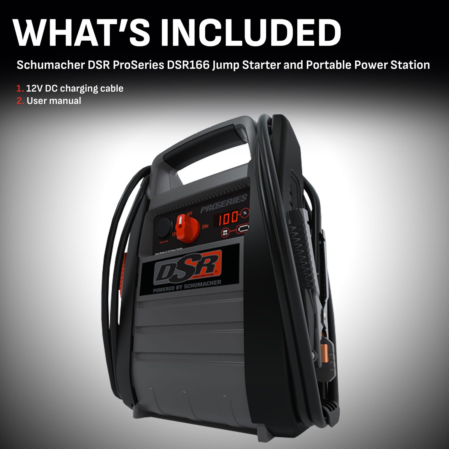 DSR 4,400 Peak Amps 12/24 Volt ProSeries Jump Starter with