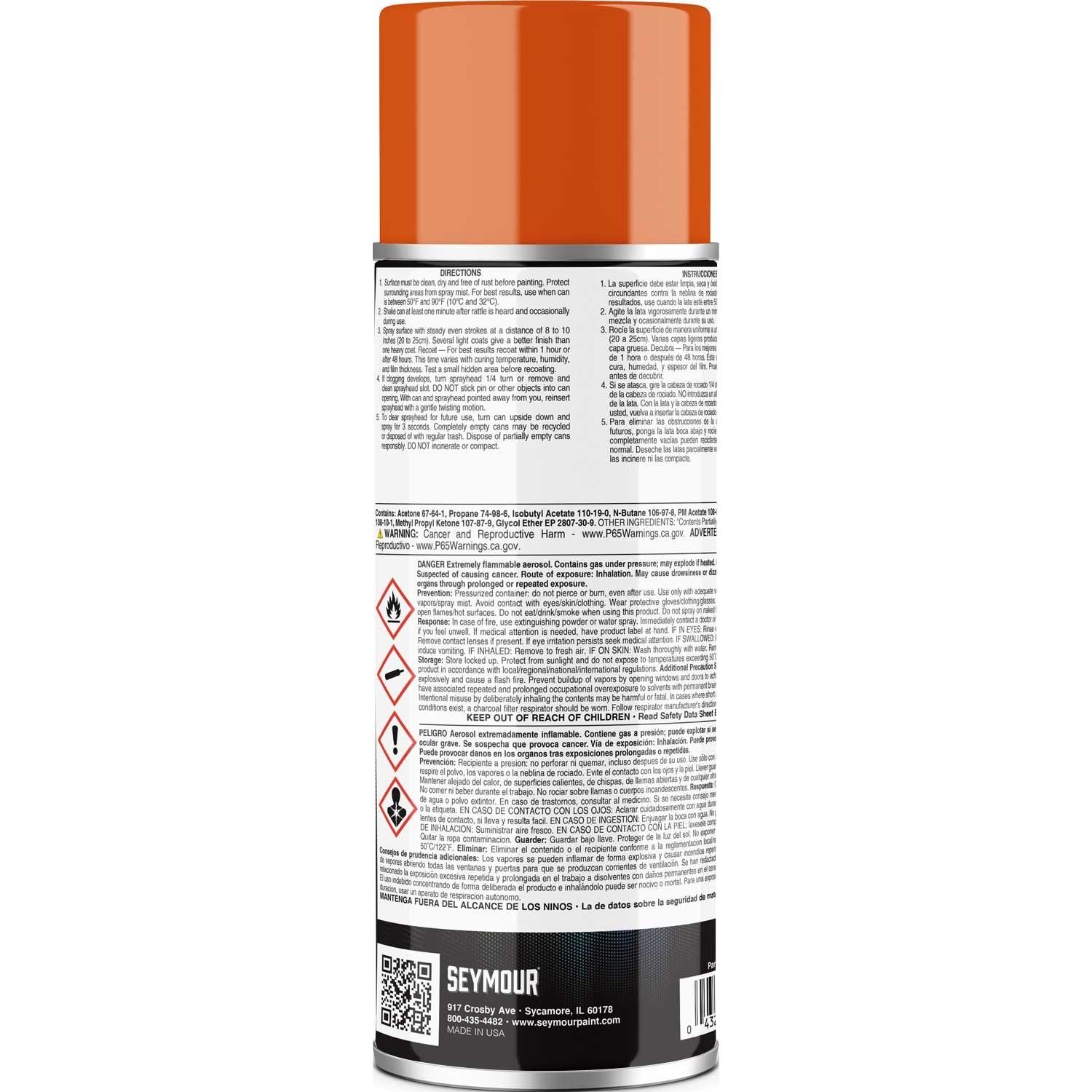 Seymour ColorFast Gloss Orange Spray Paint