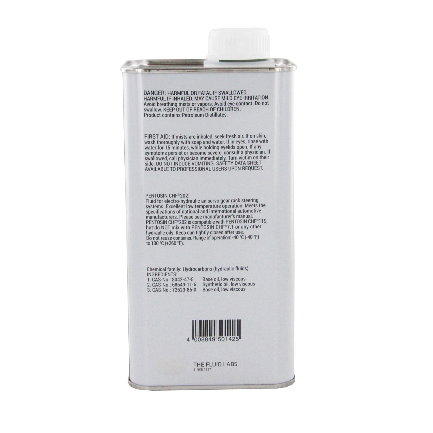 Pentosin CHF 202 Synthetic Hydraulic Fluid 1 Liter
