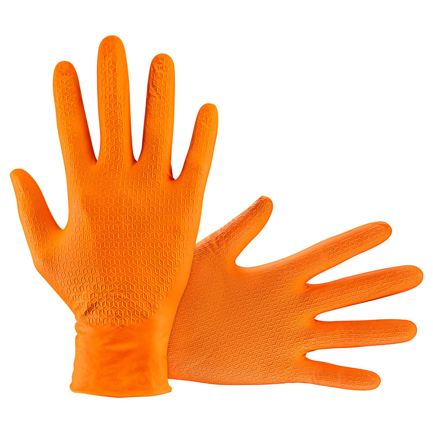 SAS Safety Astro-Grip Orange Nitrile Disposable Gloves, Medium