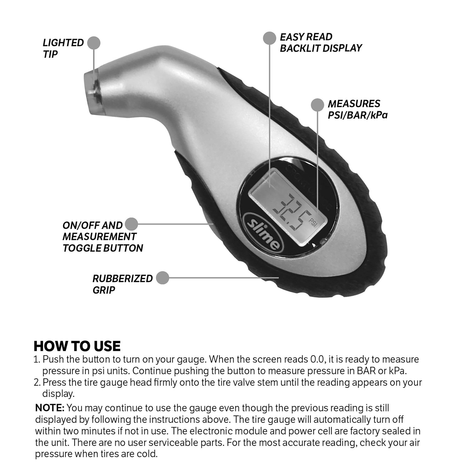 Slime Digital Tire Gauge