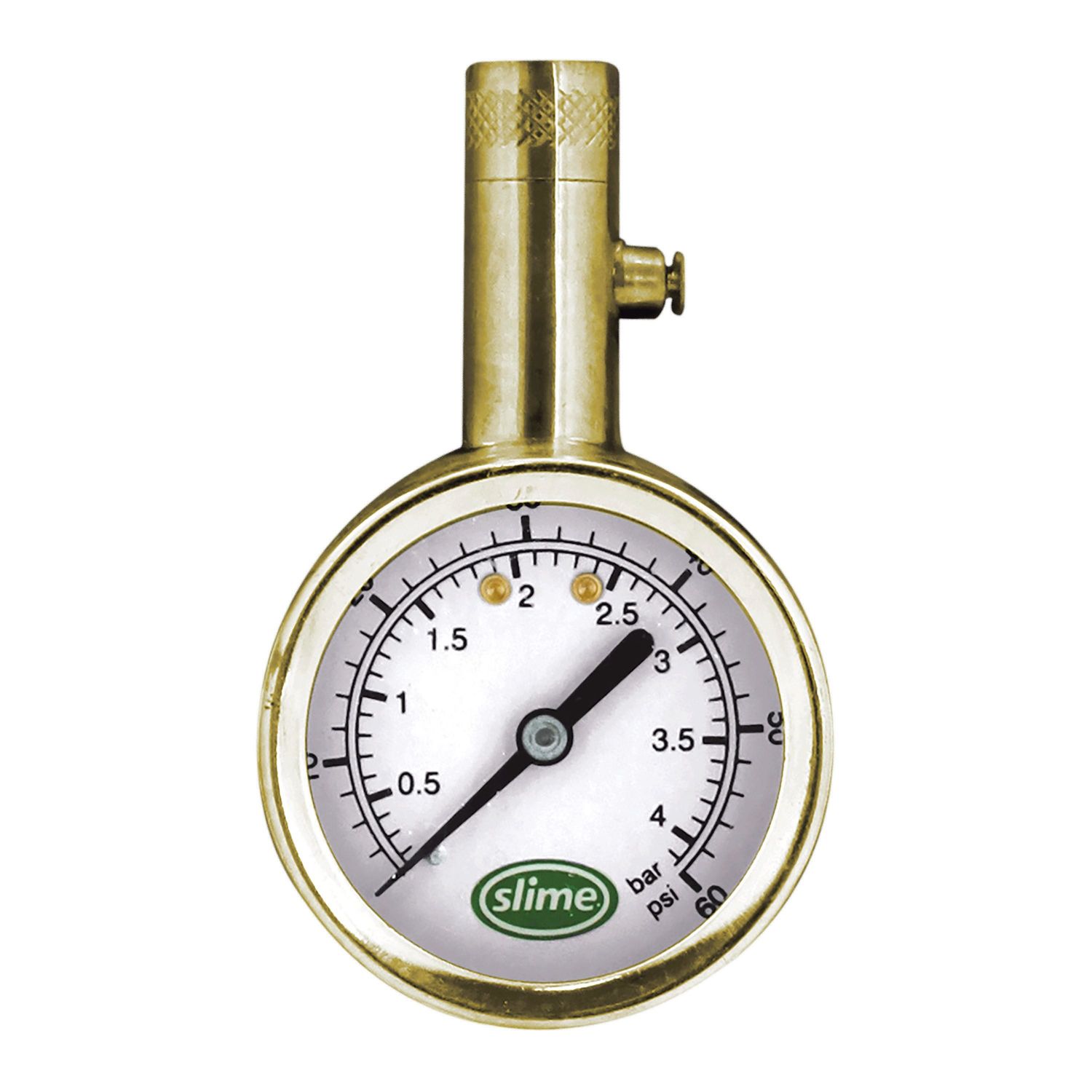 Slime 560PSI Brass Dial Tire Gauge
