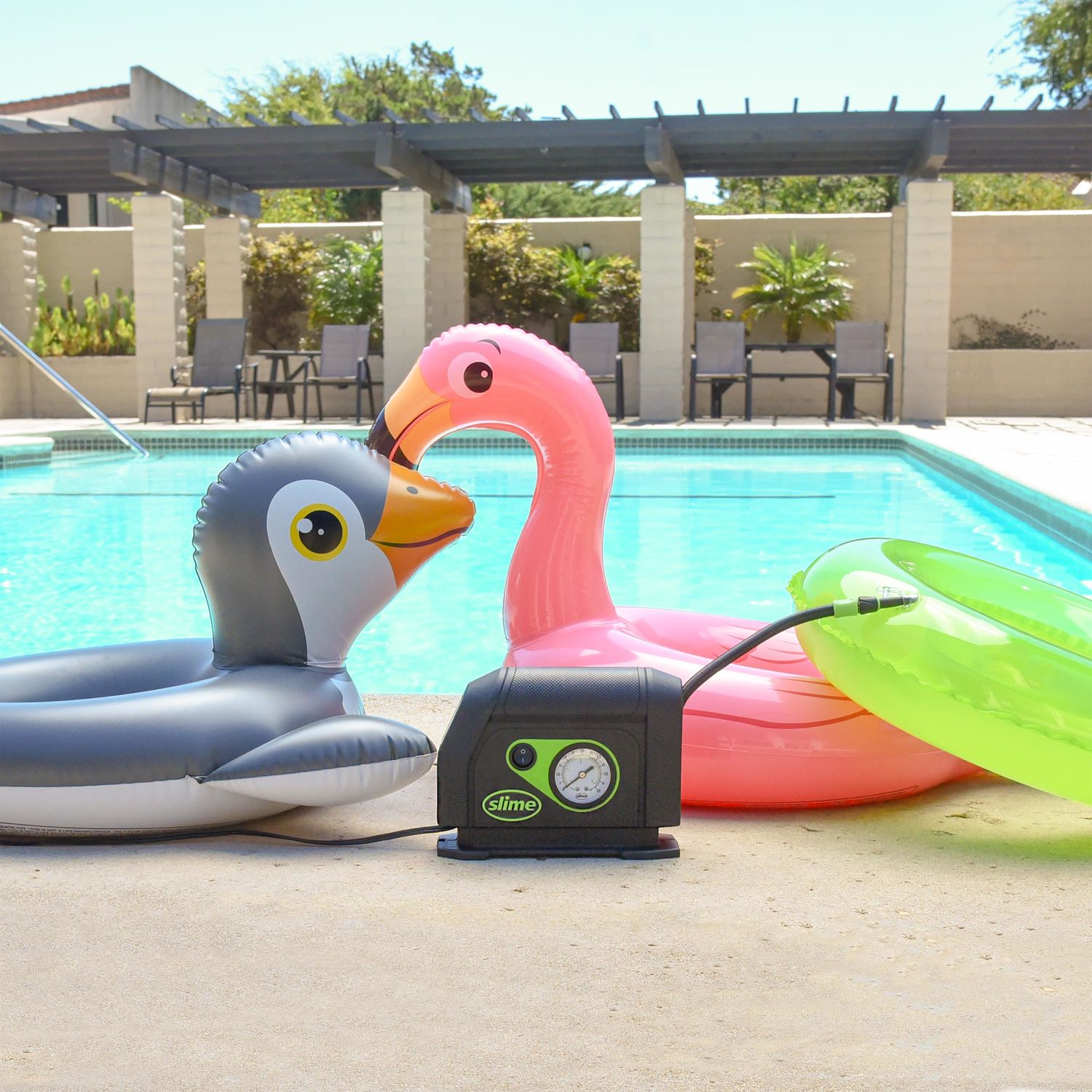 slime 12v tire inflator with led light