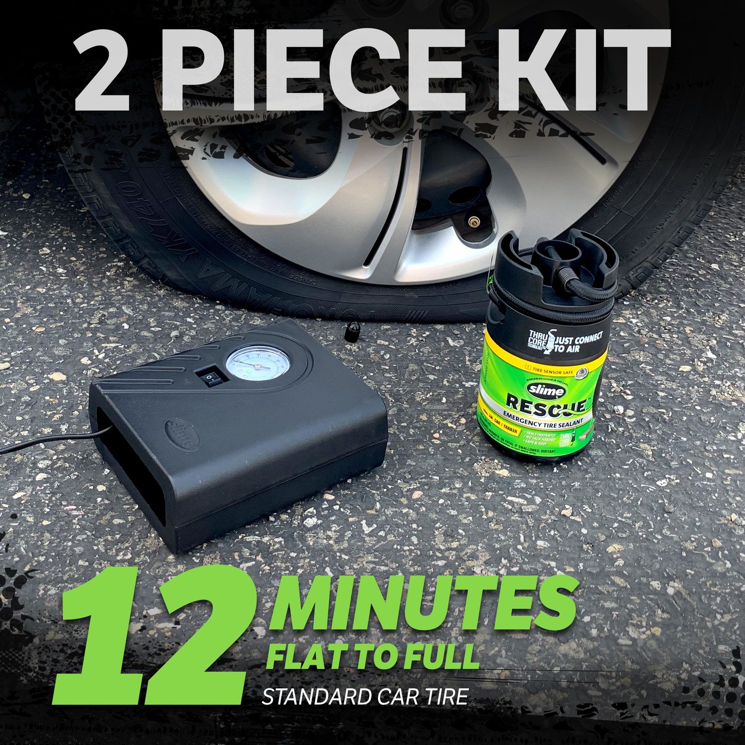 Slime Smart Spair Plus Flat Tire Repair Kit