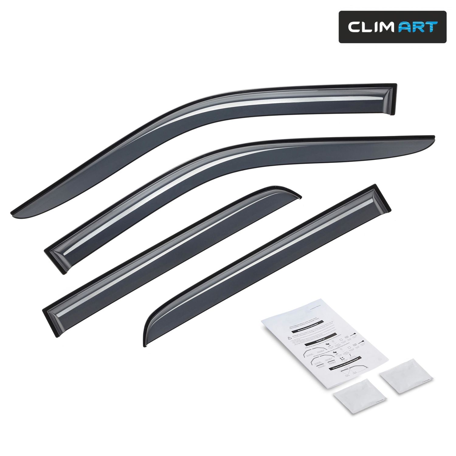 Clim Art Dark Smoke Side Window Deflector 409006