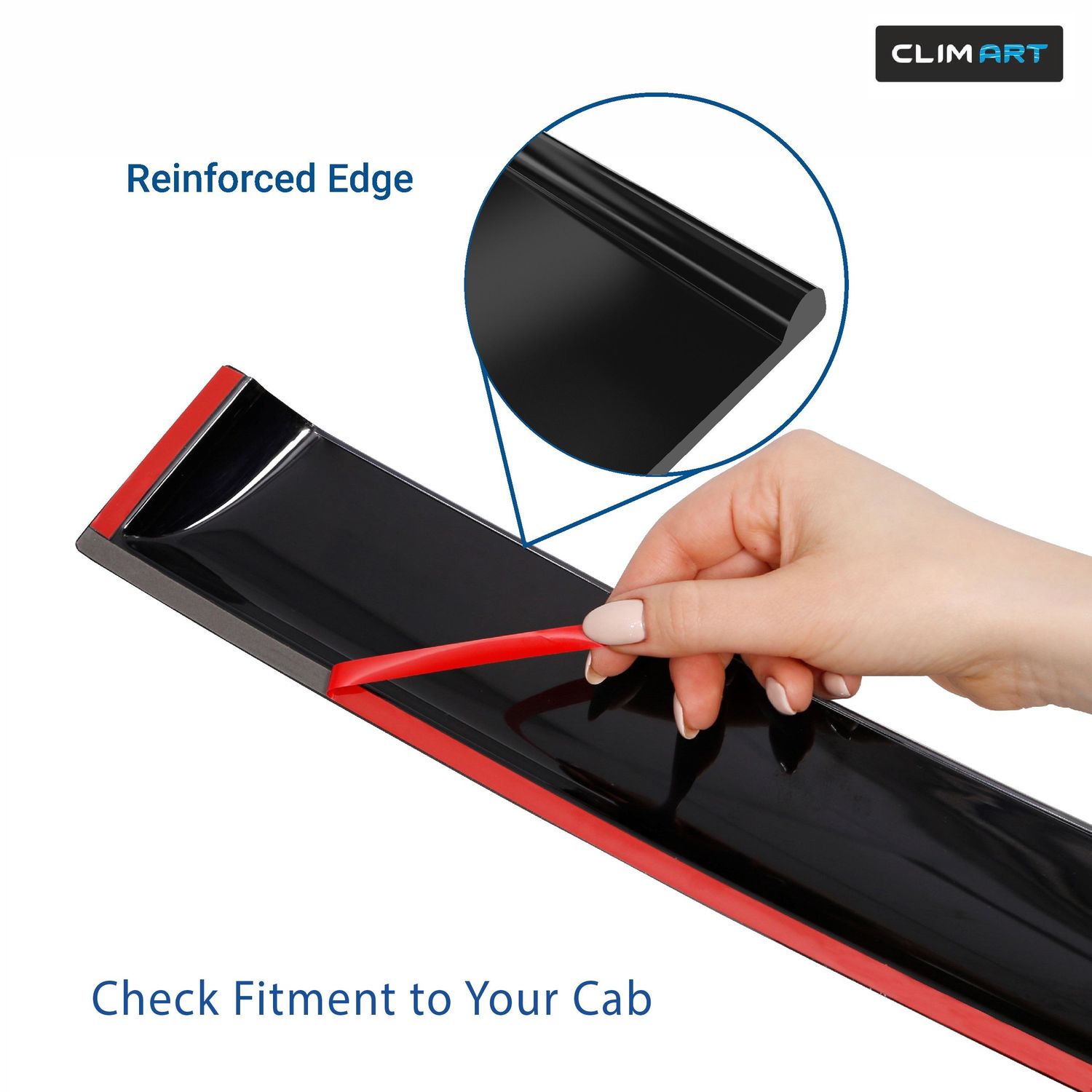 Clim Art Dark Smoke Side Window Deflector 409006