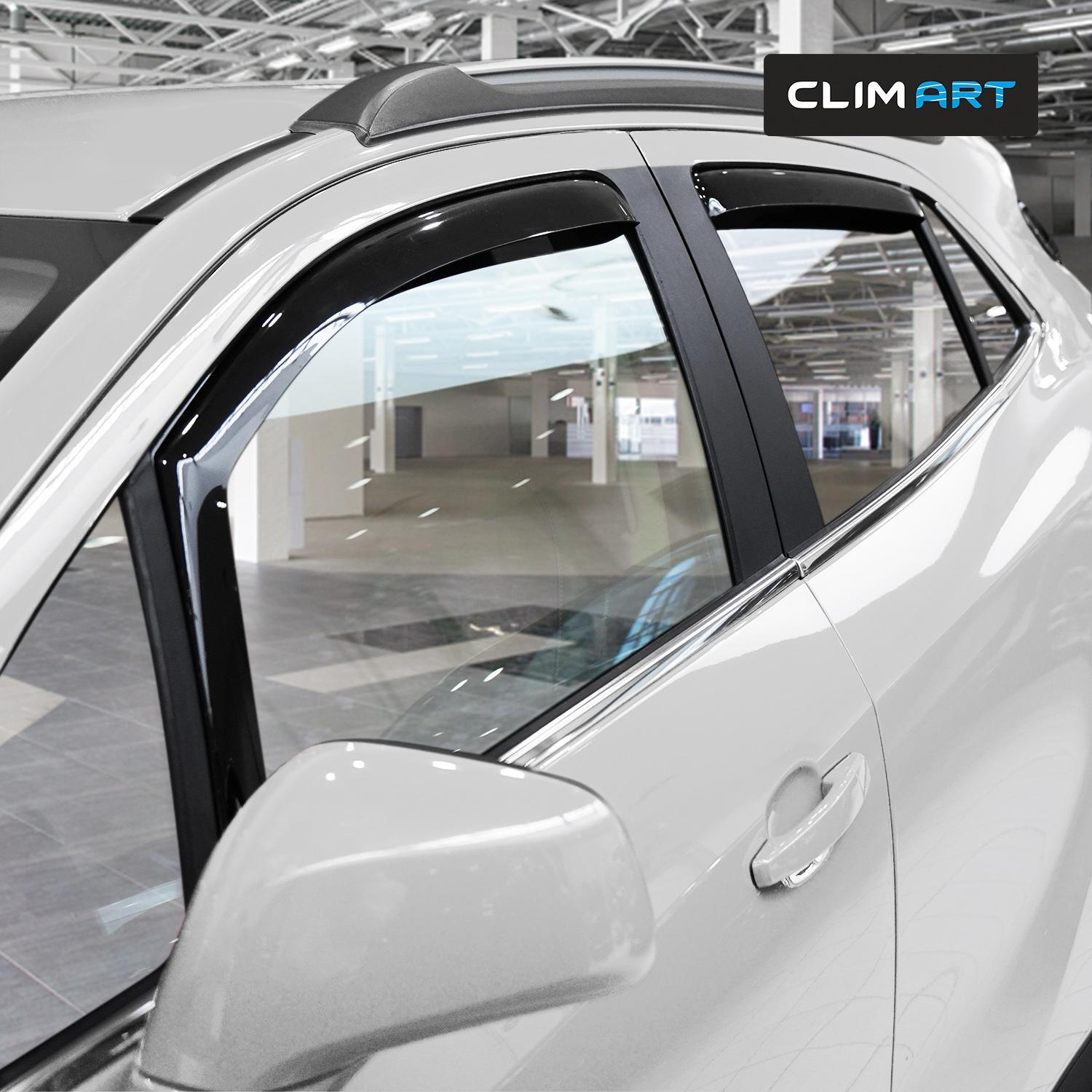 Clim Art Dark Smoke Side Window Deflector 615084LP