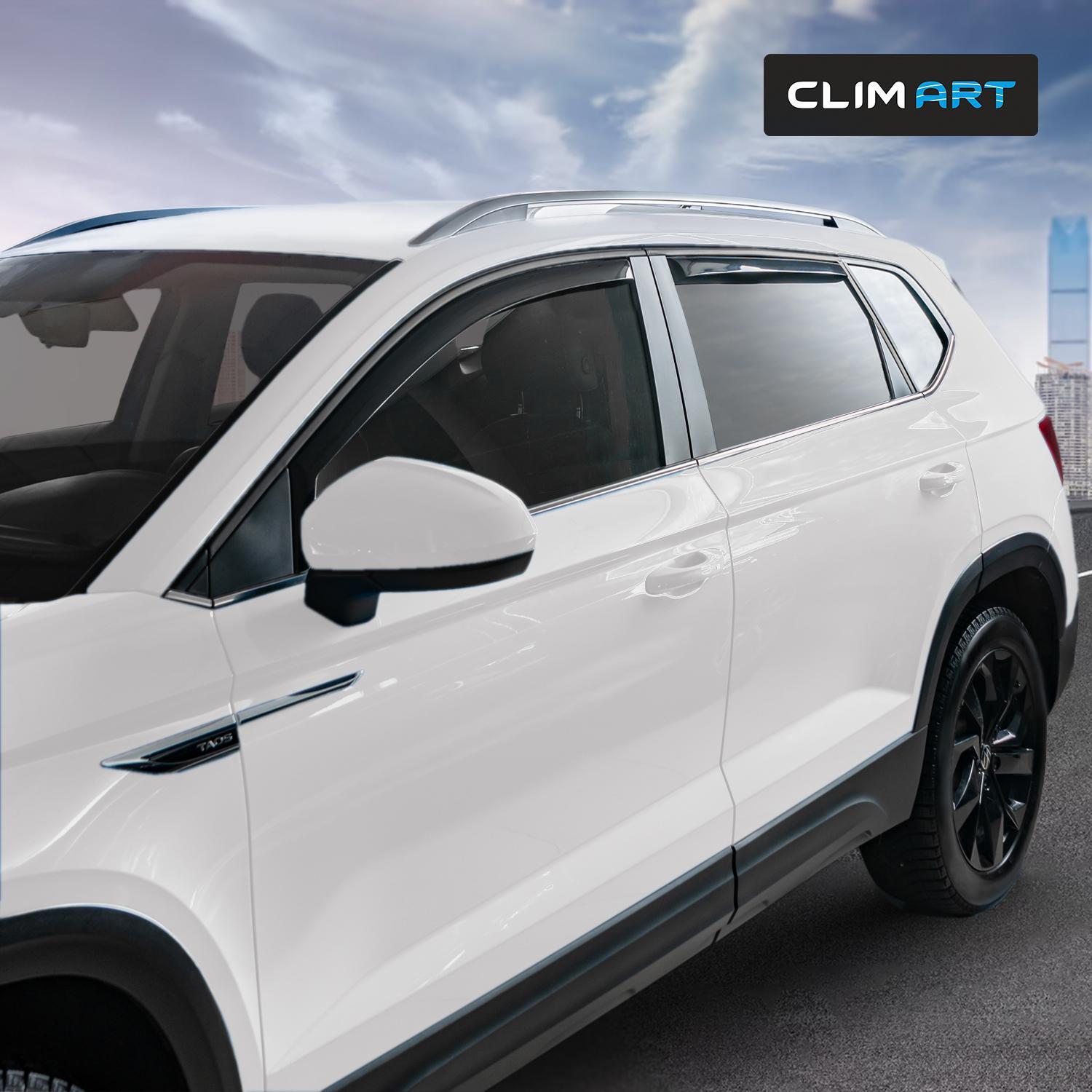 CLIM ART In-Channel Extra Durable Side Window Deflector Rain and Wind ...