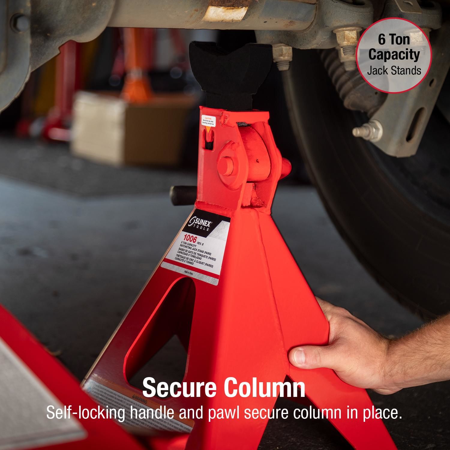 Sunex 3 1/2 Ton Floor Service Jack with 6 Ton Jack Stand
