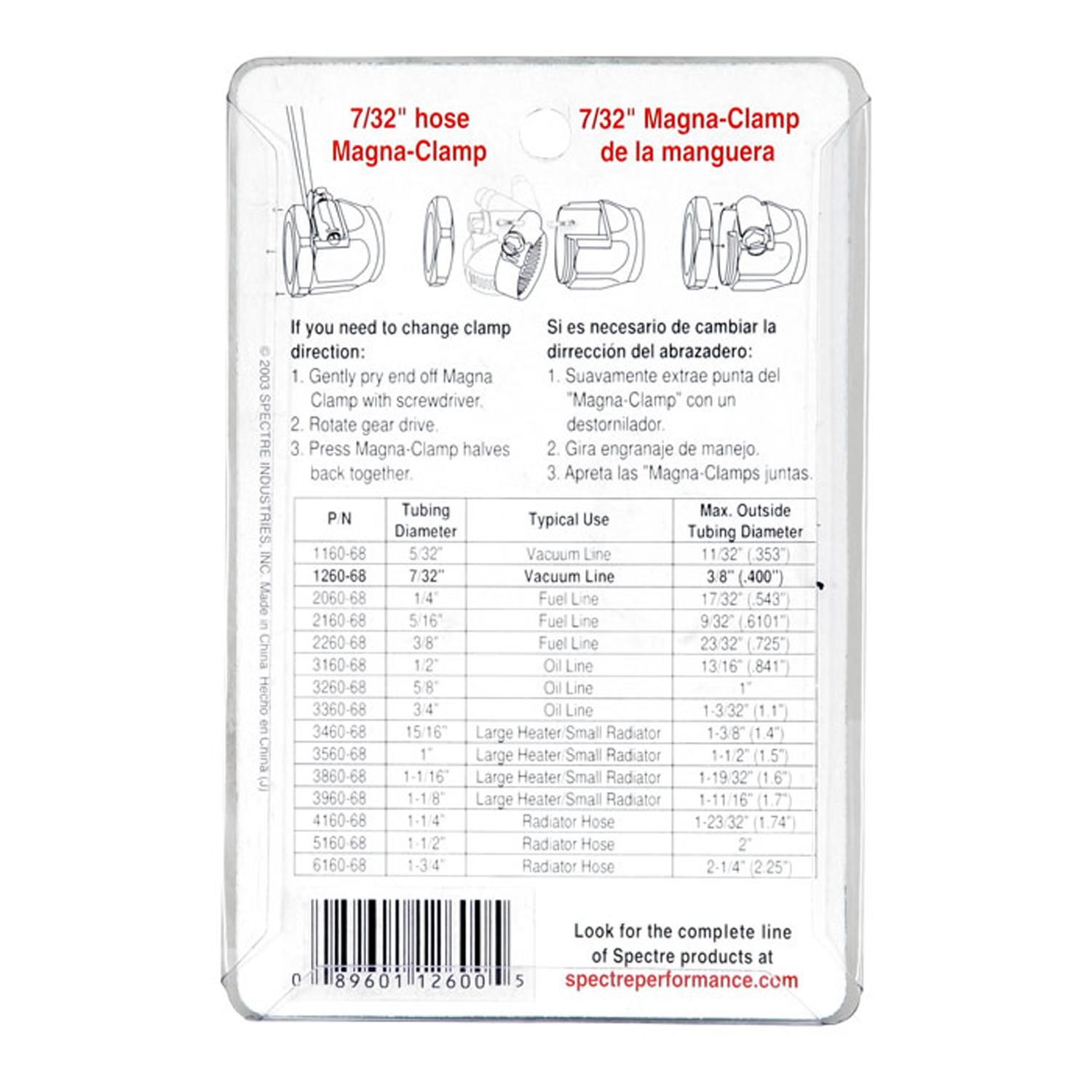 Spectre Red and Blue 7/32in Magna-Clamp Hose End Cover 2 Pack