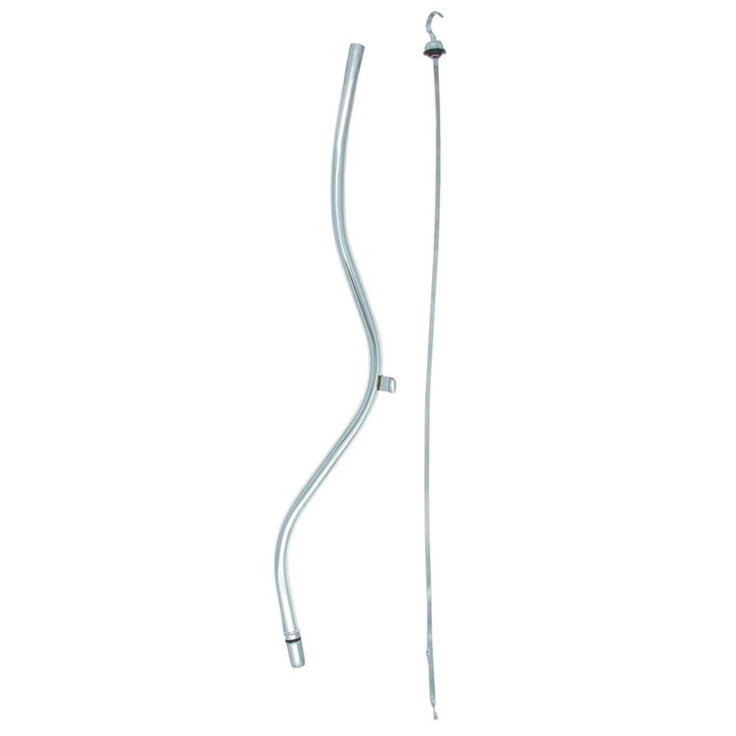 Spectre 34in Chrome Plated Steel Transmission Fluid Dipstick And Tube For GM Turbo 350