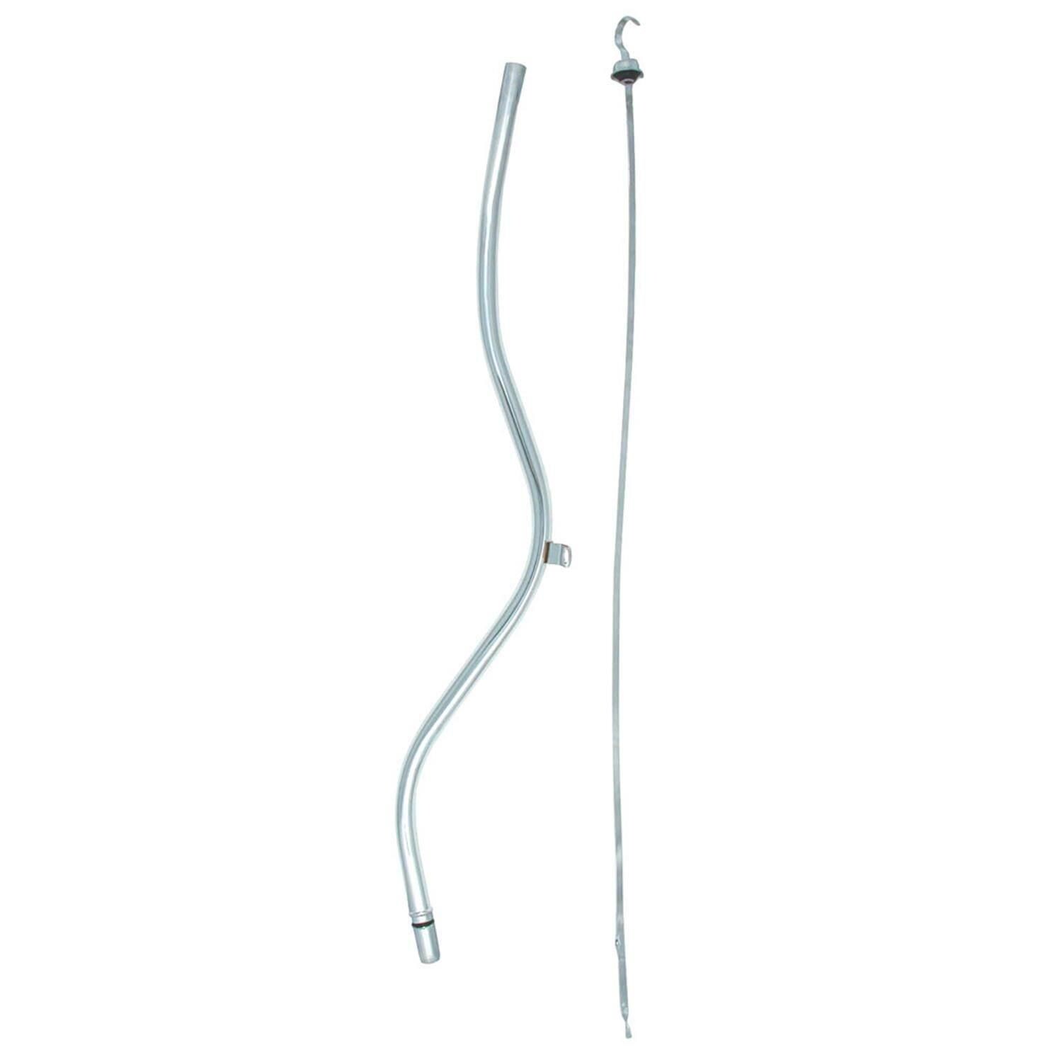 Spectre 34in Chrome Plated Steel Transmission Fluid Dipstick And Tube For GM Turbo 350