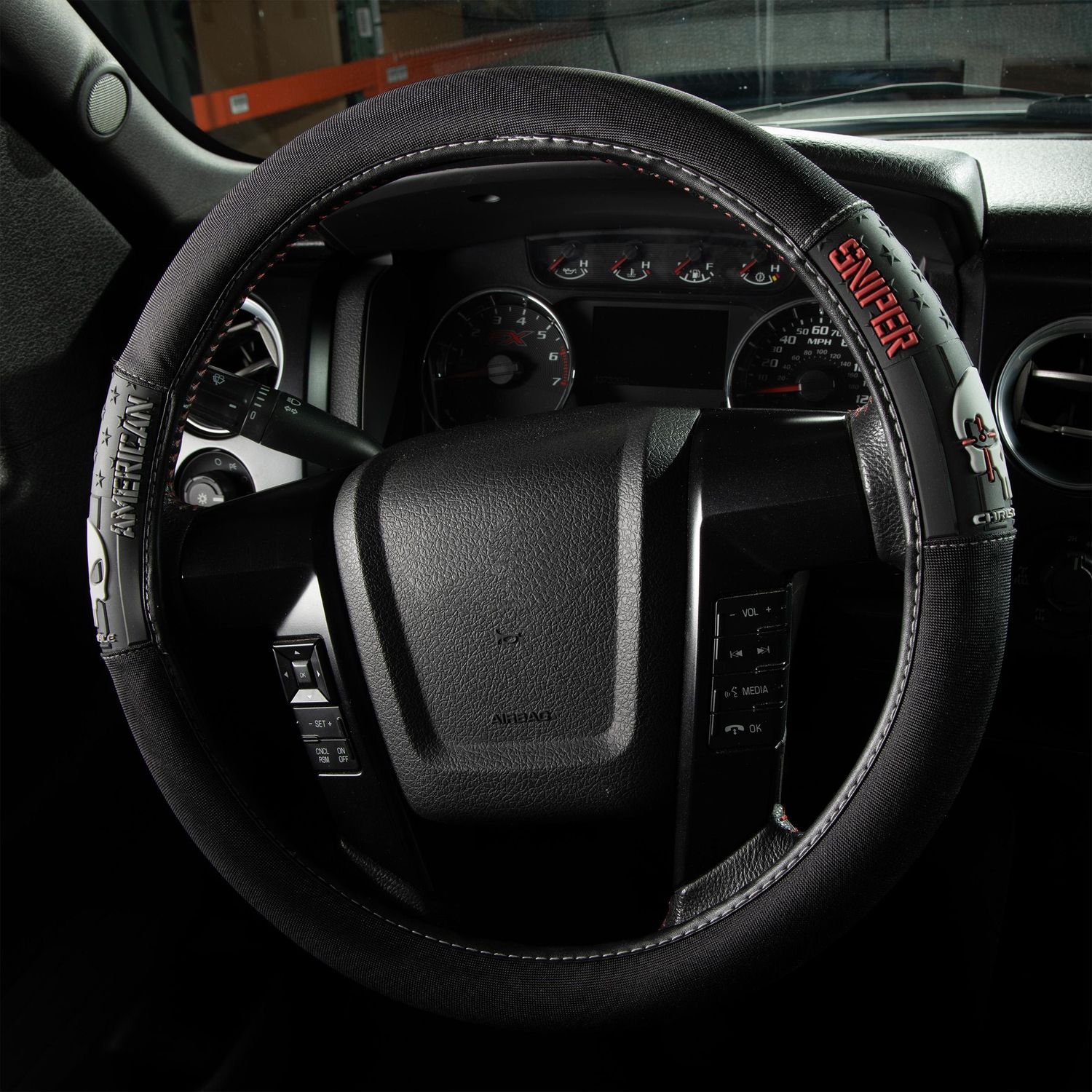 Chris Kyle Black American Sniper, 2 Grip Steering Wheel Cover