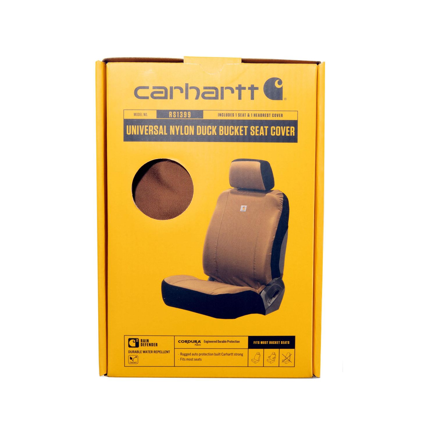 Carhartt Signature Automotive Brown Low Back Workwear Seat Cover 2 Piece