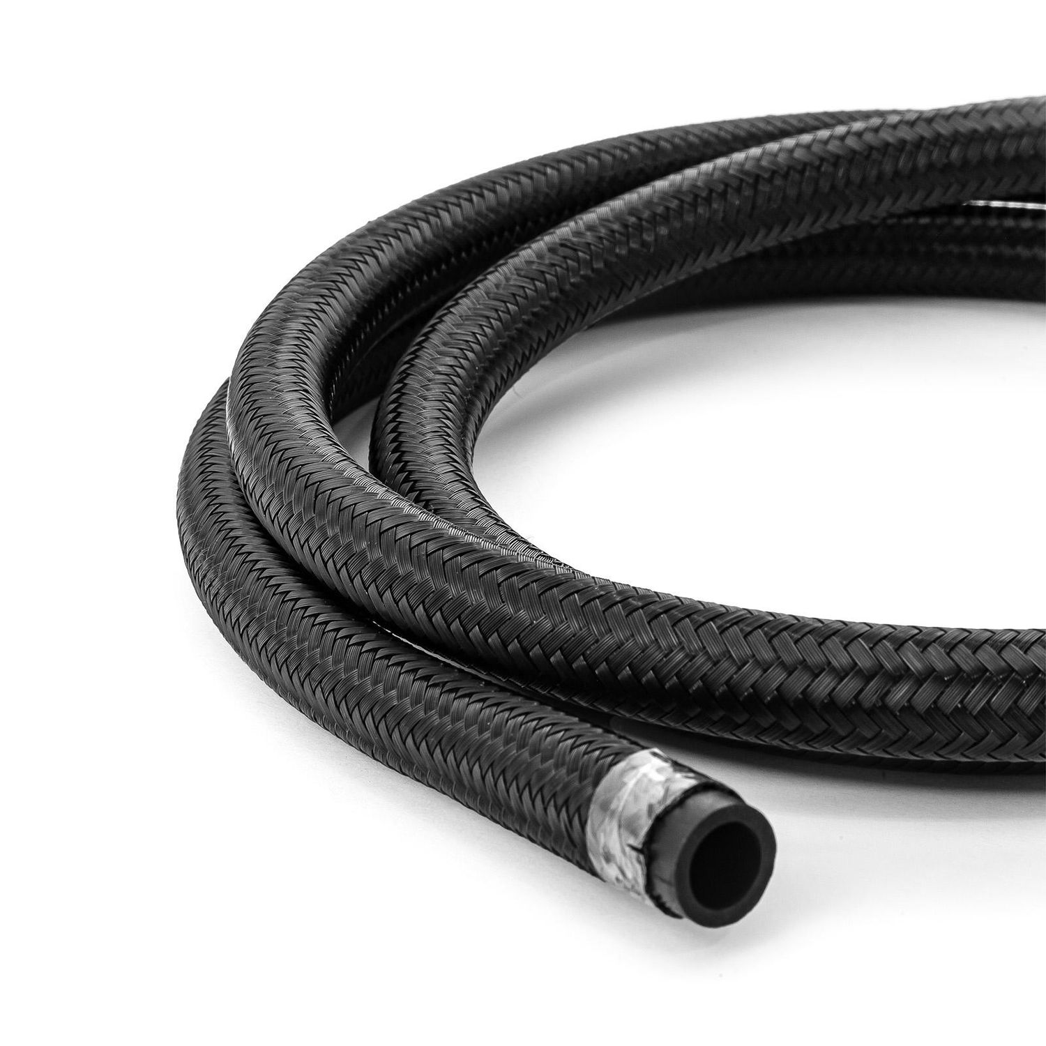 Speedmaster 20ft x 8AN Braided Black Nylon Hose Line