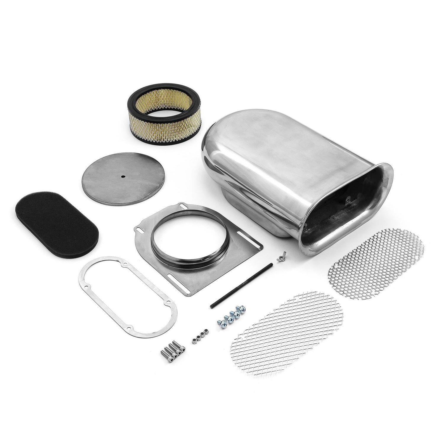 Speedmaster Polished Aluminum Hilborn Style Hood Scoop