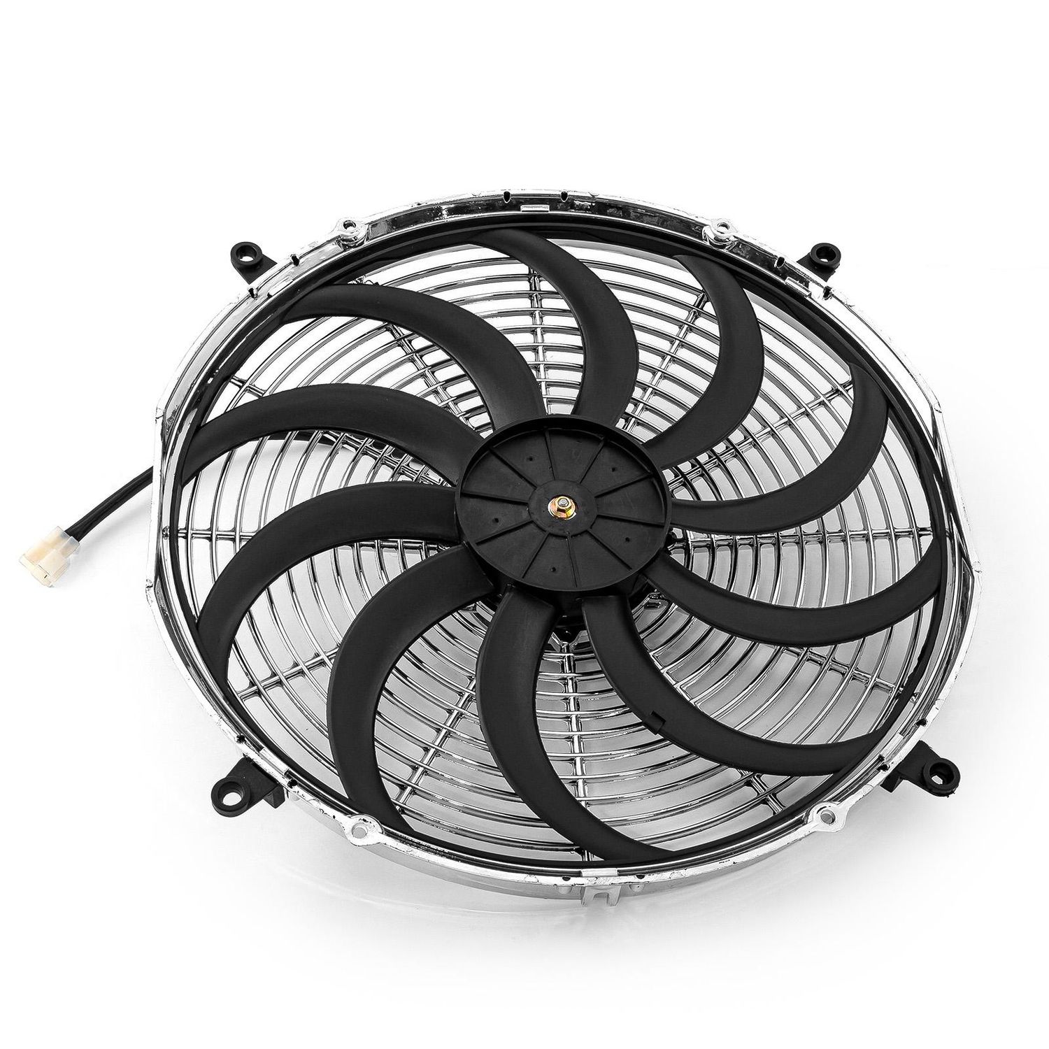 Speedmaster 16in 12 Volt S Blade Radiator Electric Thermo Fan