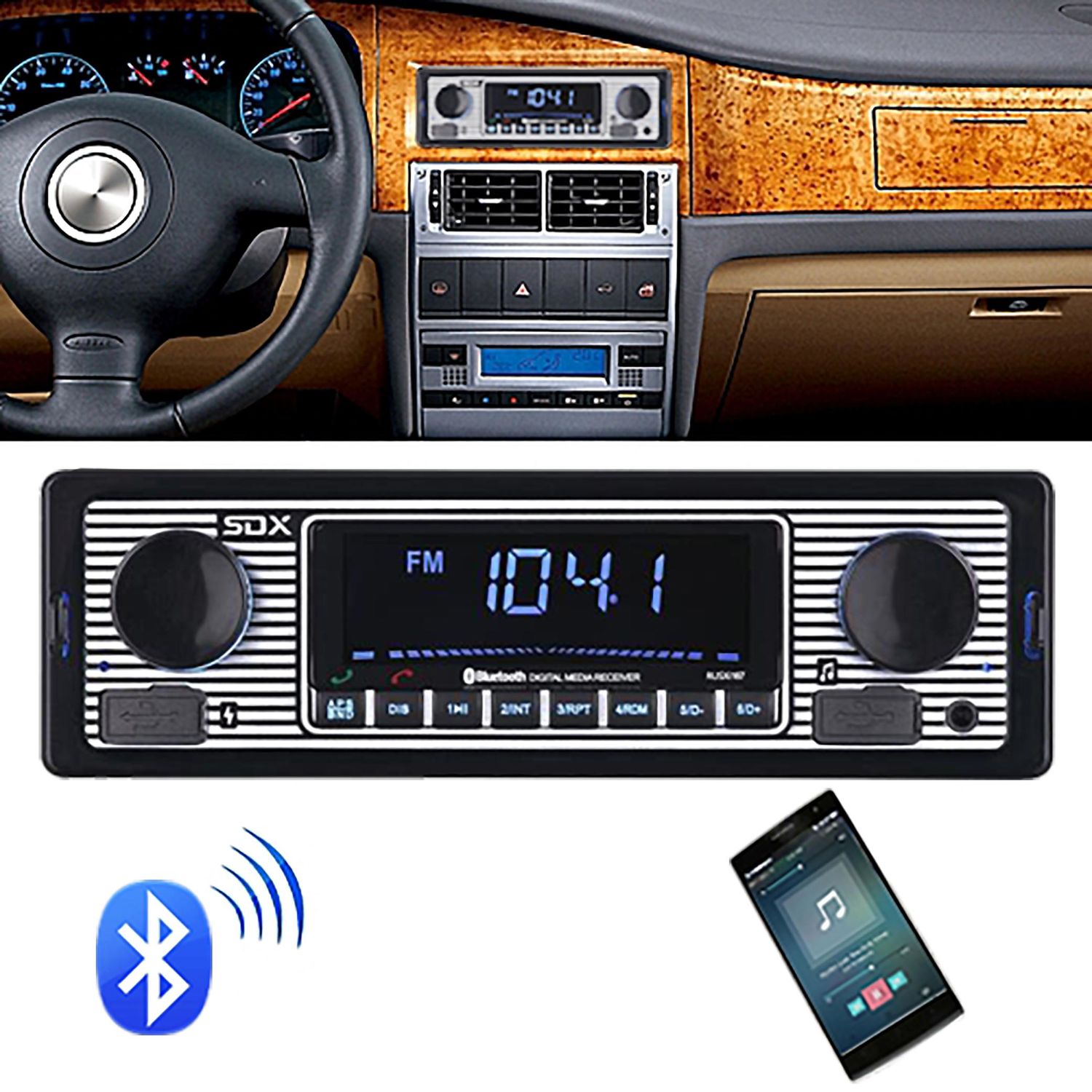 Auto Radio estilo RETRO lector USB - SD- Bluetooth, Sonivac S.L.