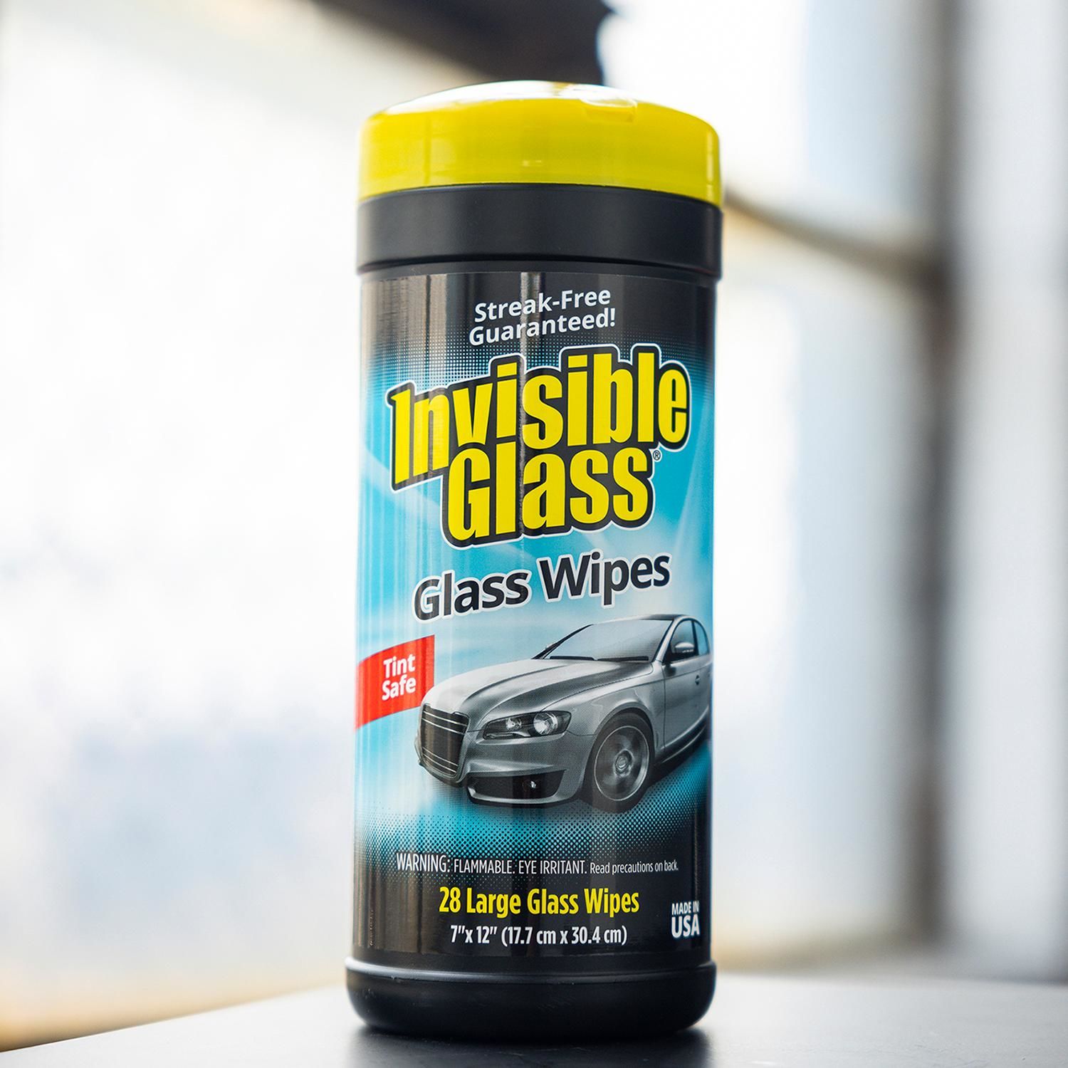 Invisible Glass Premium Glass Cleaning Wipes, 28 Count