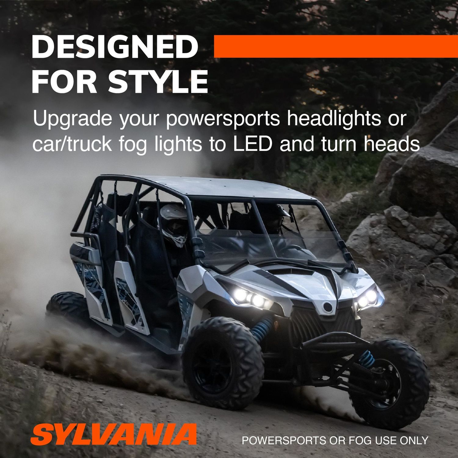 Sylvania OFF Road LED Headlight, Fog light and PowerSport Bulb 9007SLBX2