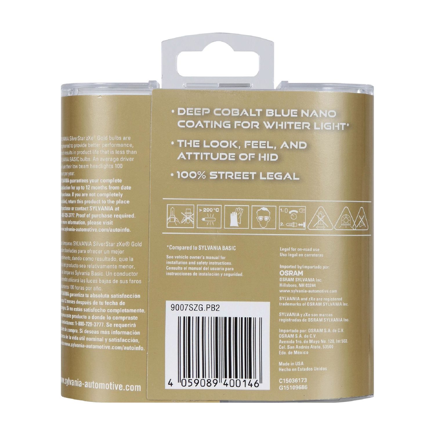 Sylvania SilverStar zXe Bulb 9007SZGOLD-2