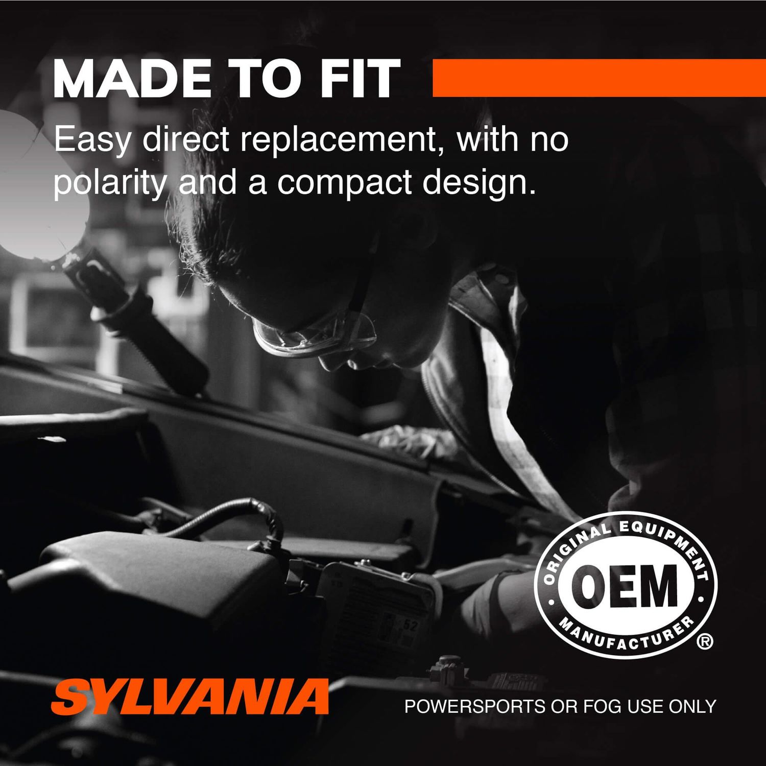 Sylvania OFF Road LED Headlight, Fog light and PowerSport Bulb H11SLBX2