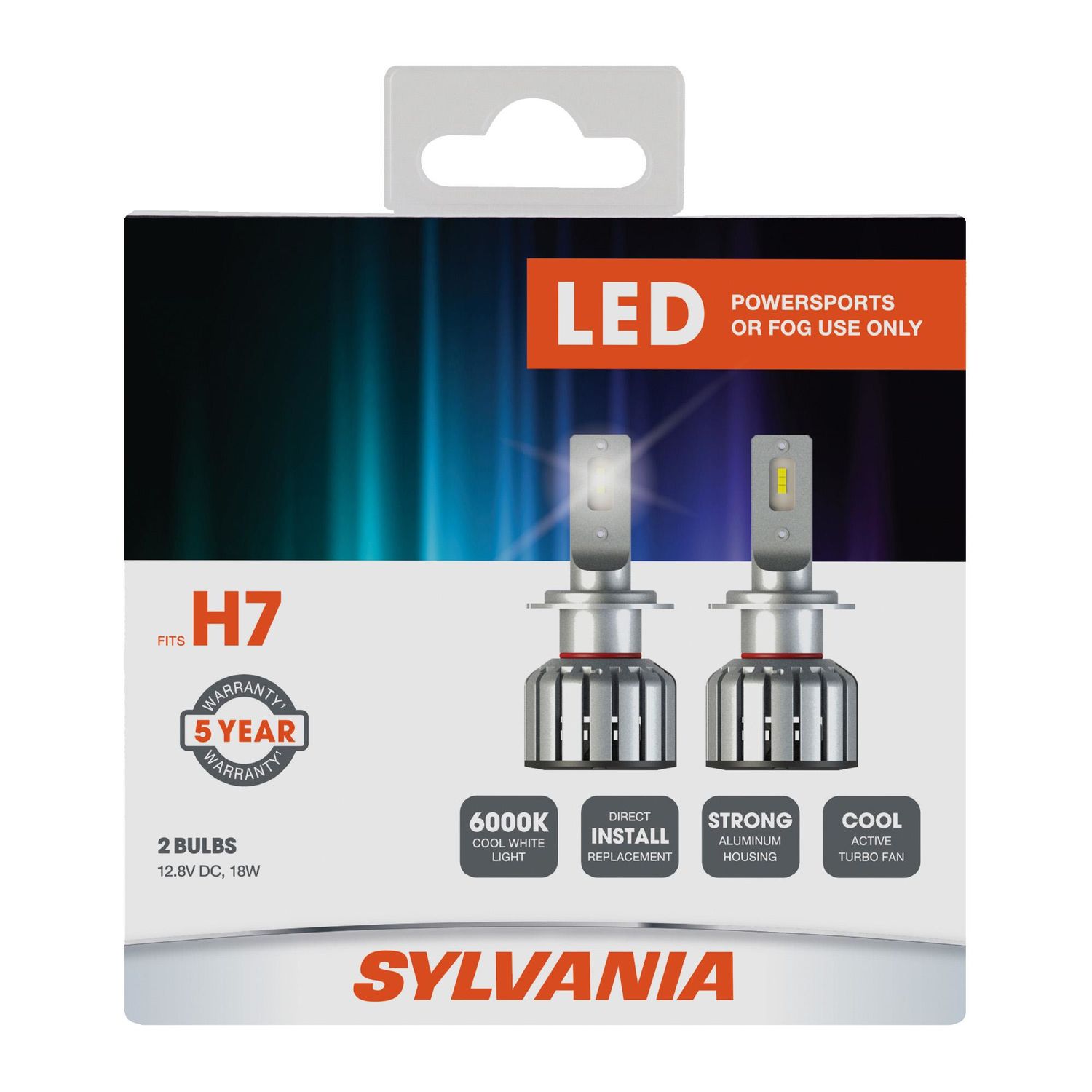 SYLVANIA 9003 | H4 LED Powersport Headlight Bulbs for Off-Road Use or Fog  Lights - 2 Pack