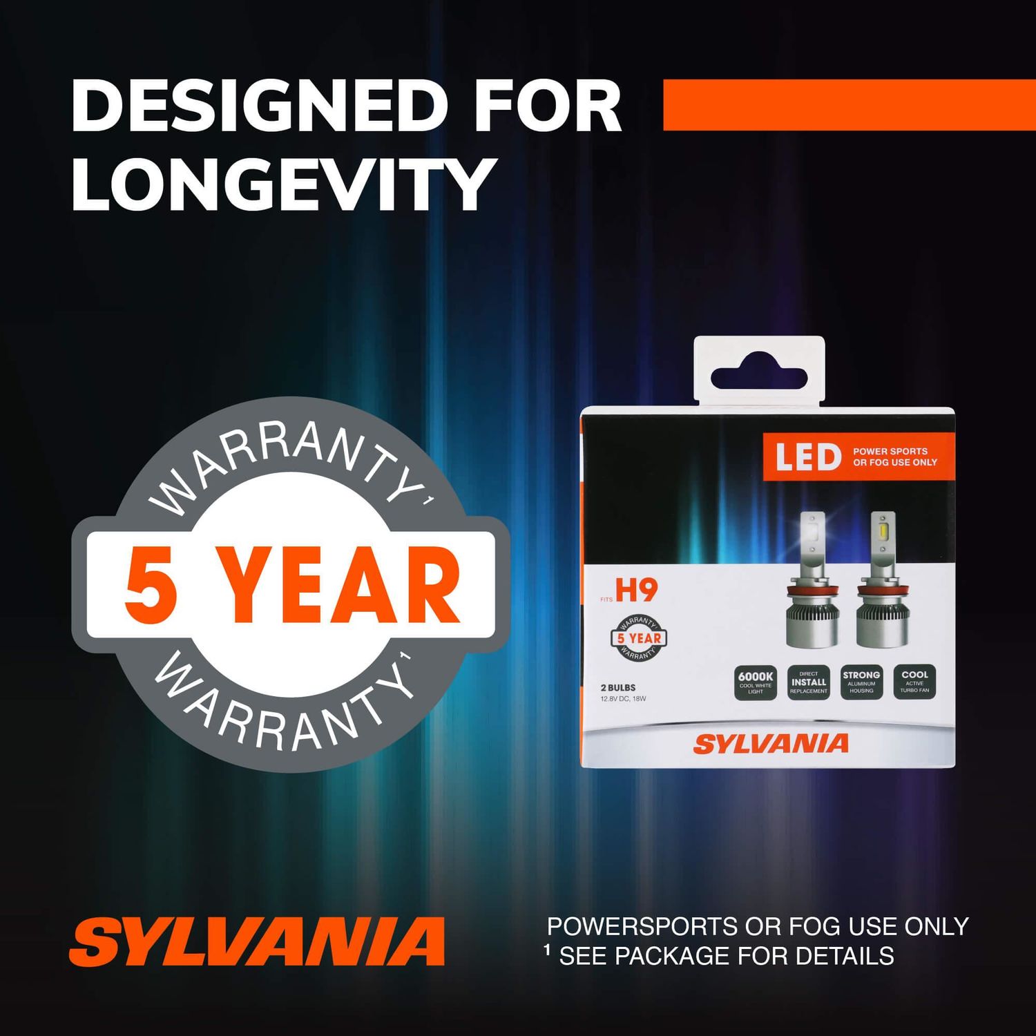 Sylvania LED Headlight Bulb H9SLBX2