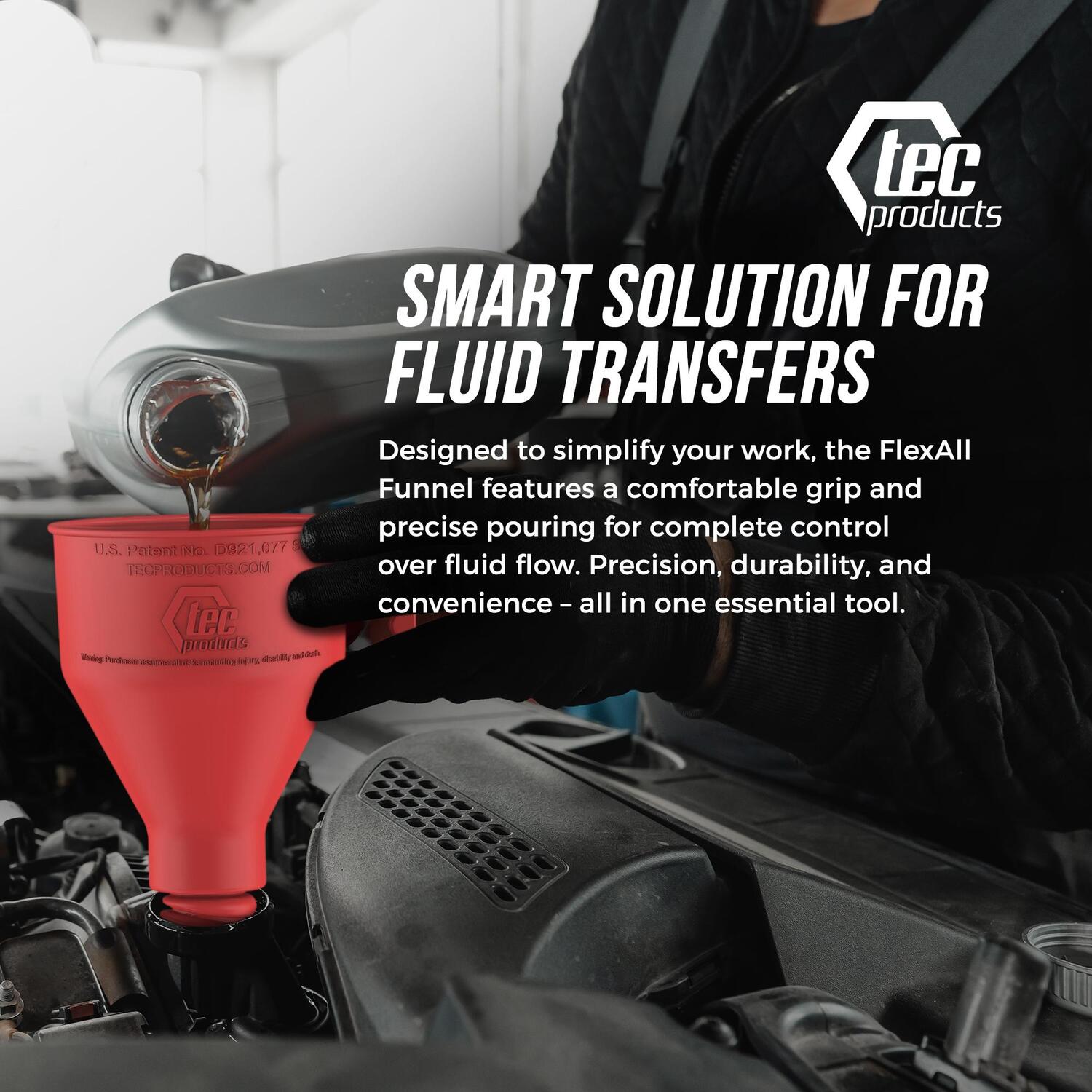 Tec Products Inc Red Large High Flow Funnel
